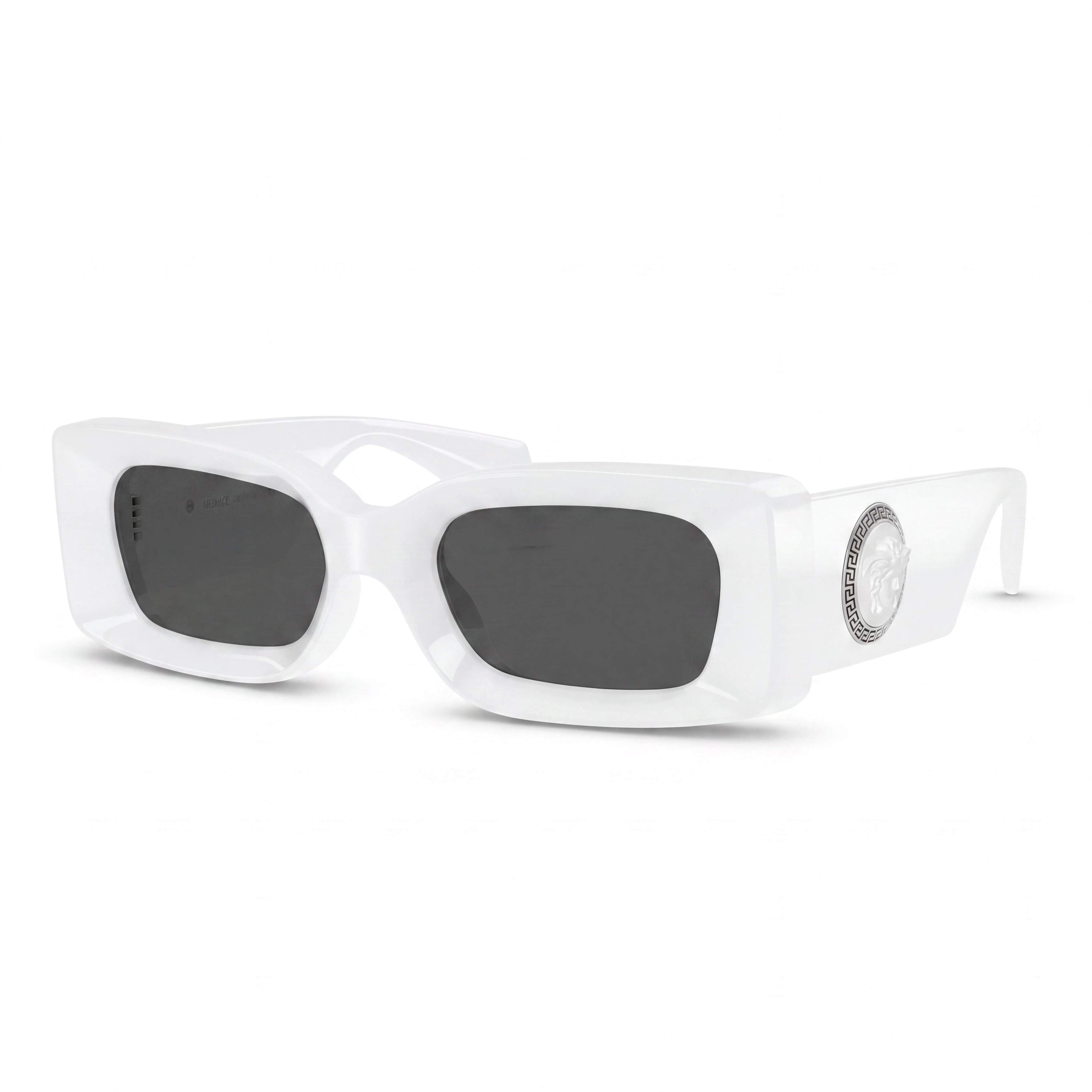 Versace Ve 4474u Unisex Grey, White Dark Grey Titanium Frame Non-Polarized Dark Grey Polycarbonate Lenses Eyewear 52mm, Photo 1