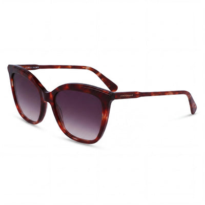 Longchamp LO729S Women's Casual Sunglasses with Red Havana Propionate Frame and Polycarbonate Lenses 55mm