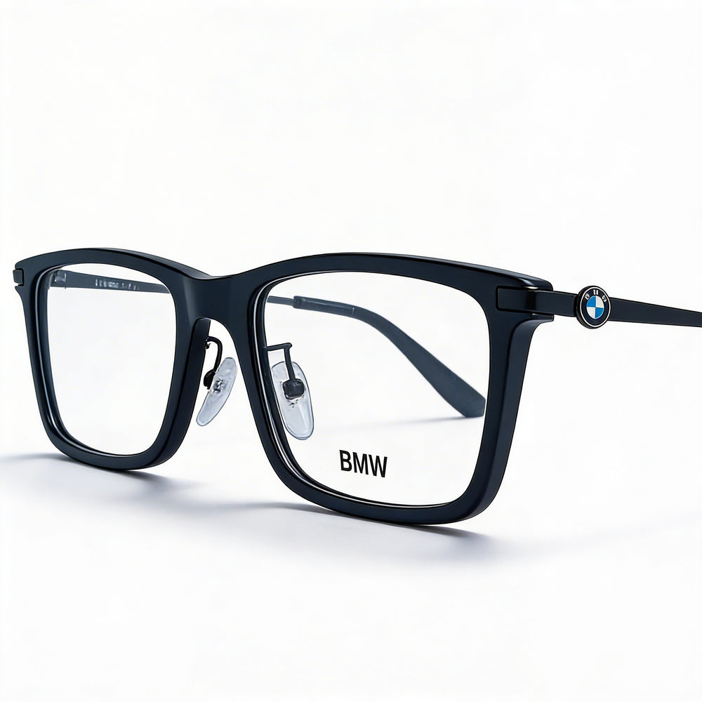 BMW Bw5020 Gafas de Prescripción para Hombre, Montura Fabricada en Plástico con Acabado Negro Mate, Ancho de Lente 56mm