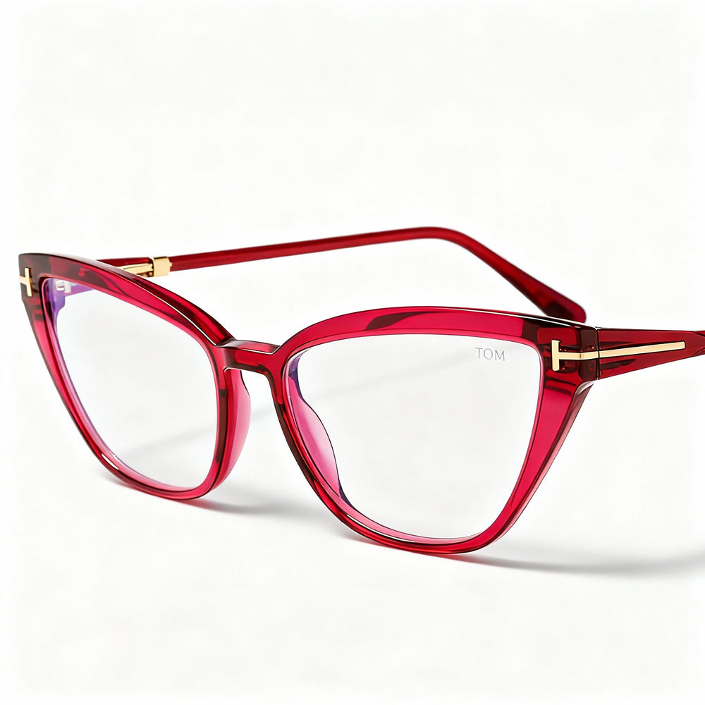 Gafas de vista Tom Ford FT5825-B para hombre, montura de plástico fucsia brillante, lentes polarizadas (55-16-140 mm)