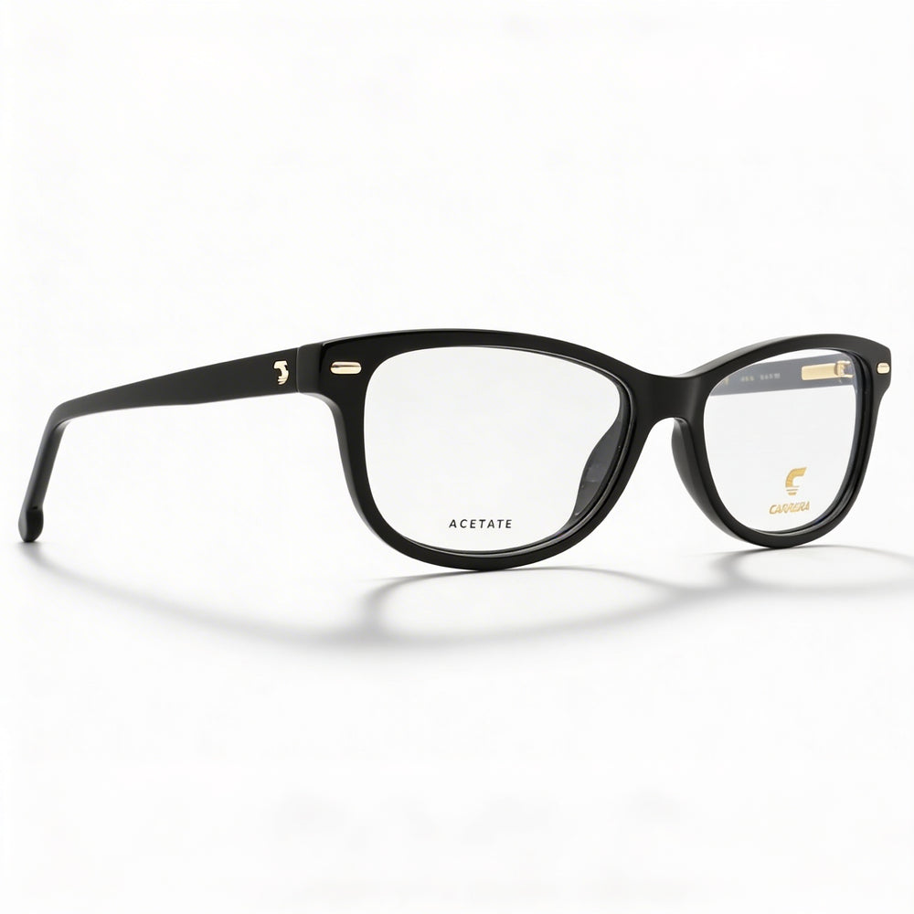Montura de gafas Carrera Casual 3008 de acetato negro para mujer | Lentes: 51 mm, puente: 14 mm, patillas: 140 mm