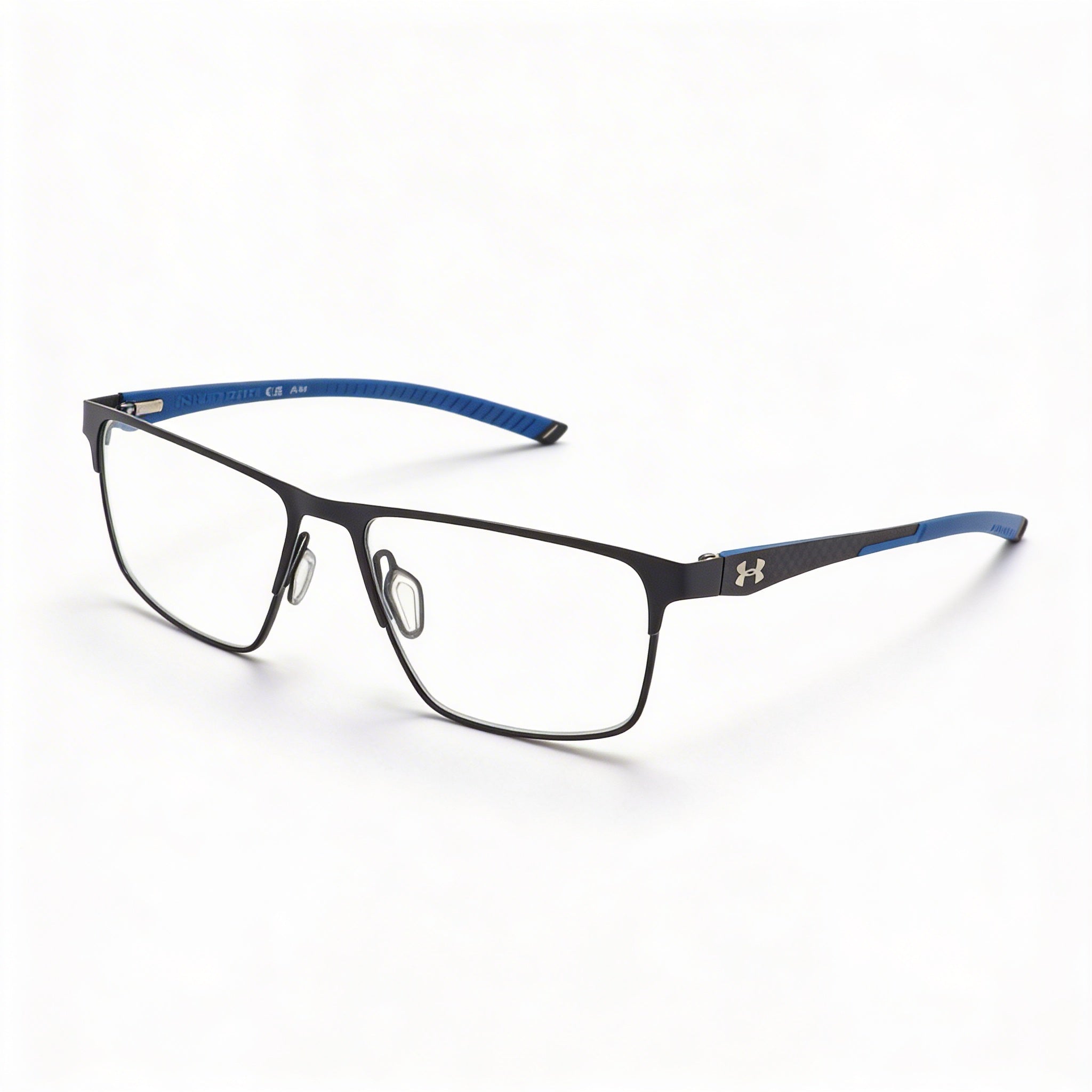 Under Armour Casual Men's Matte Black Blue Alloy Steel Non-Polarised Sunglasses 56mm, Photo 1