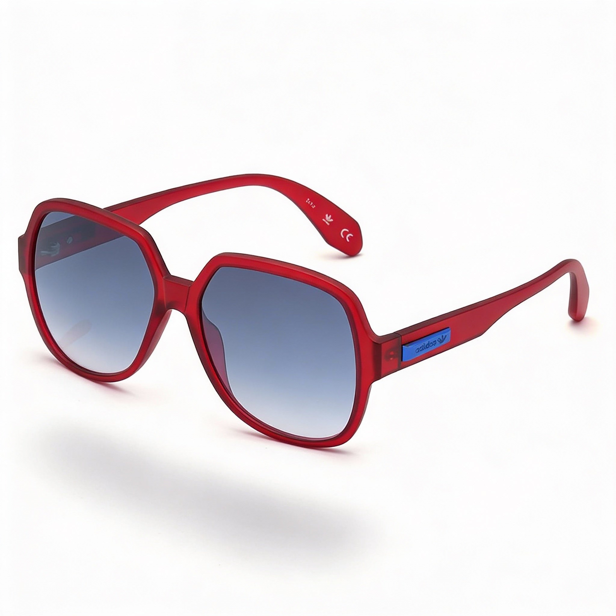 Gafas de sol adidas Contemporaneo para mujer, transparentes, rojas, de acetato, cuadradas, con degradado azul y protección UV, talla 57, Photo 1