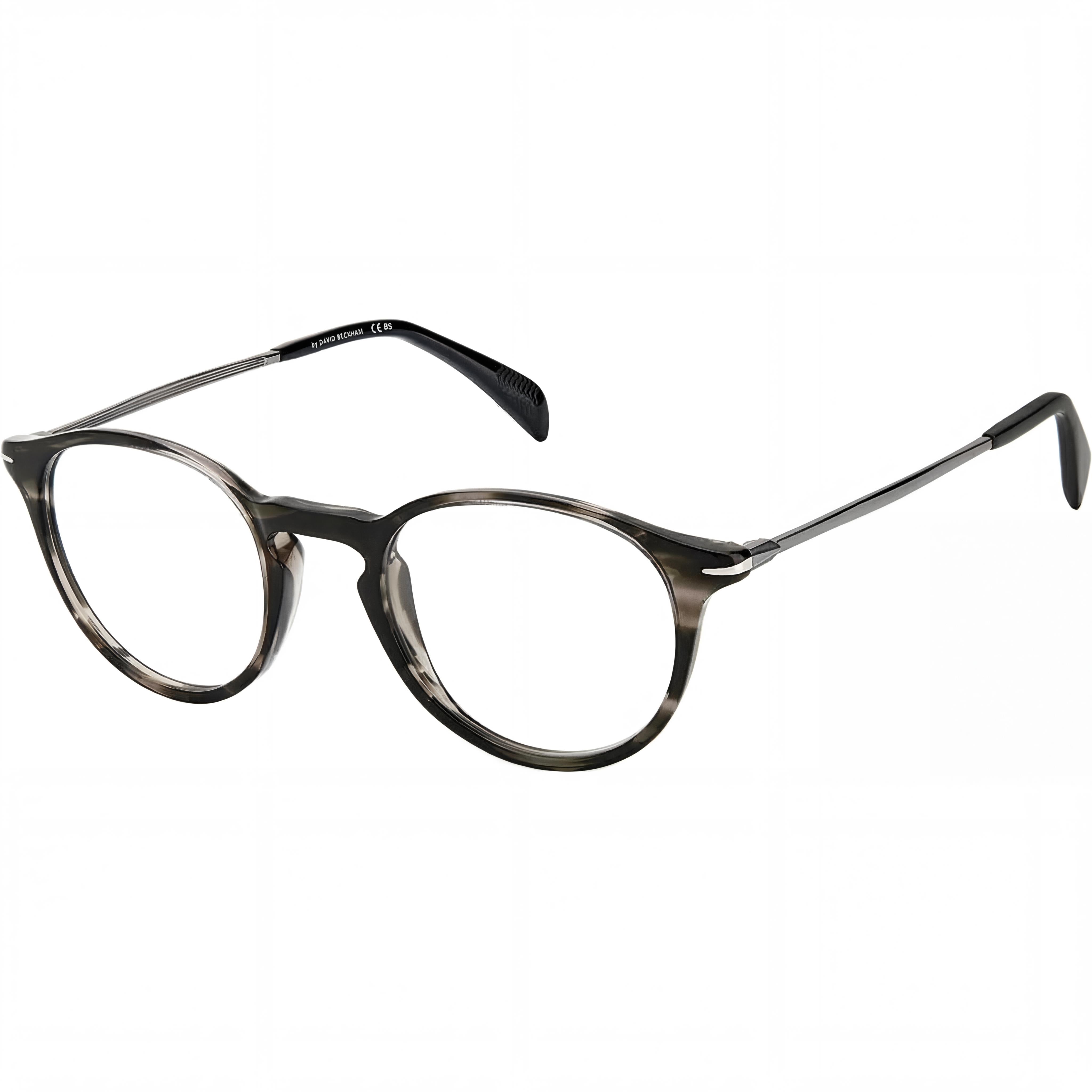 David Beckham Db 1049 Unisex Eyewear, Grey Horn Plastic Frame, Polycarbonate Non- Lenses, Size 48mm, Photo 1