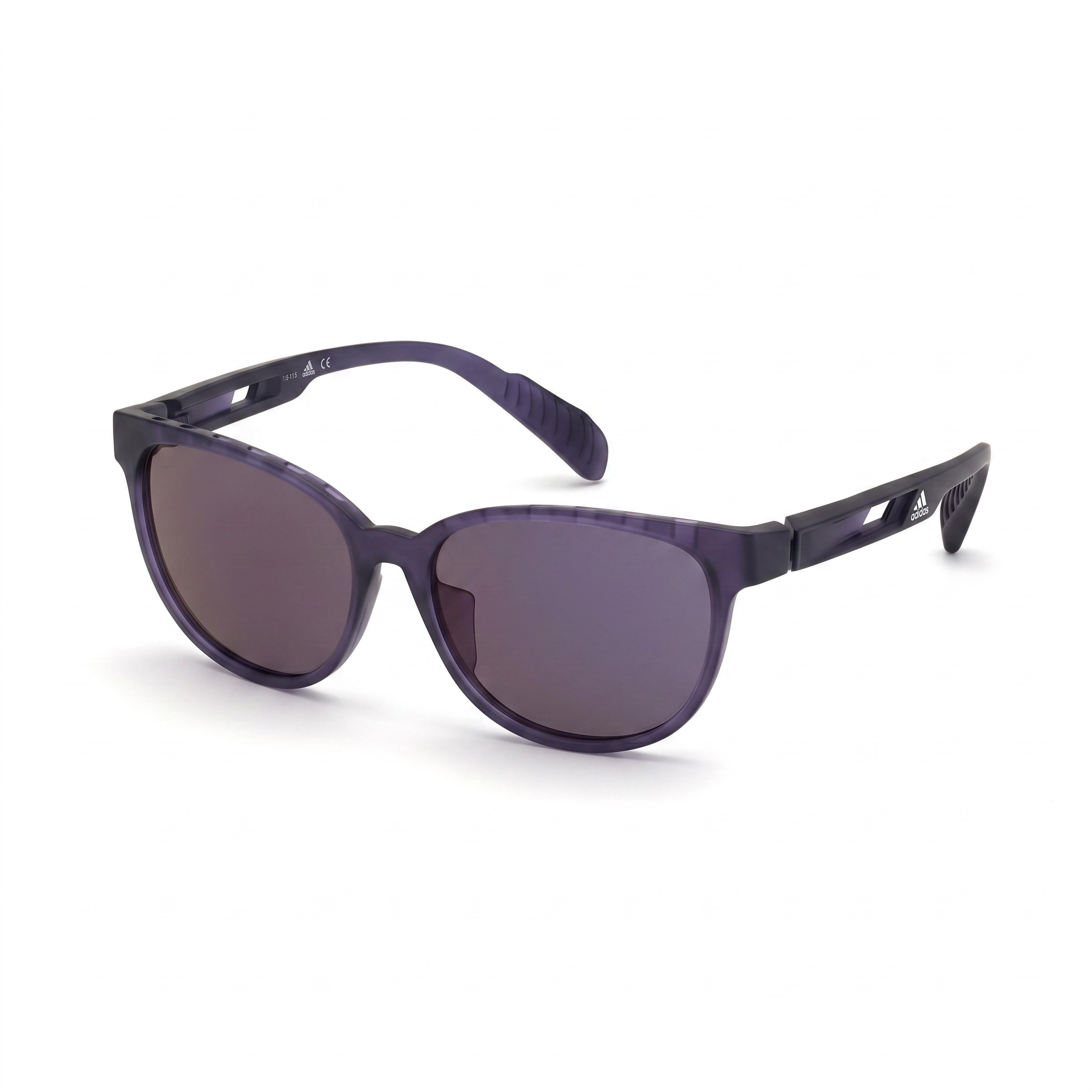 Gafas de sol Adidas Sp0021 para mujer con montura de plástico violeta mate y lentes de plástico violeta de 55 mm, Photo 1