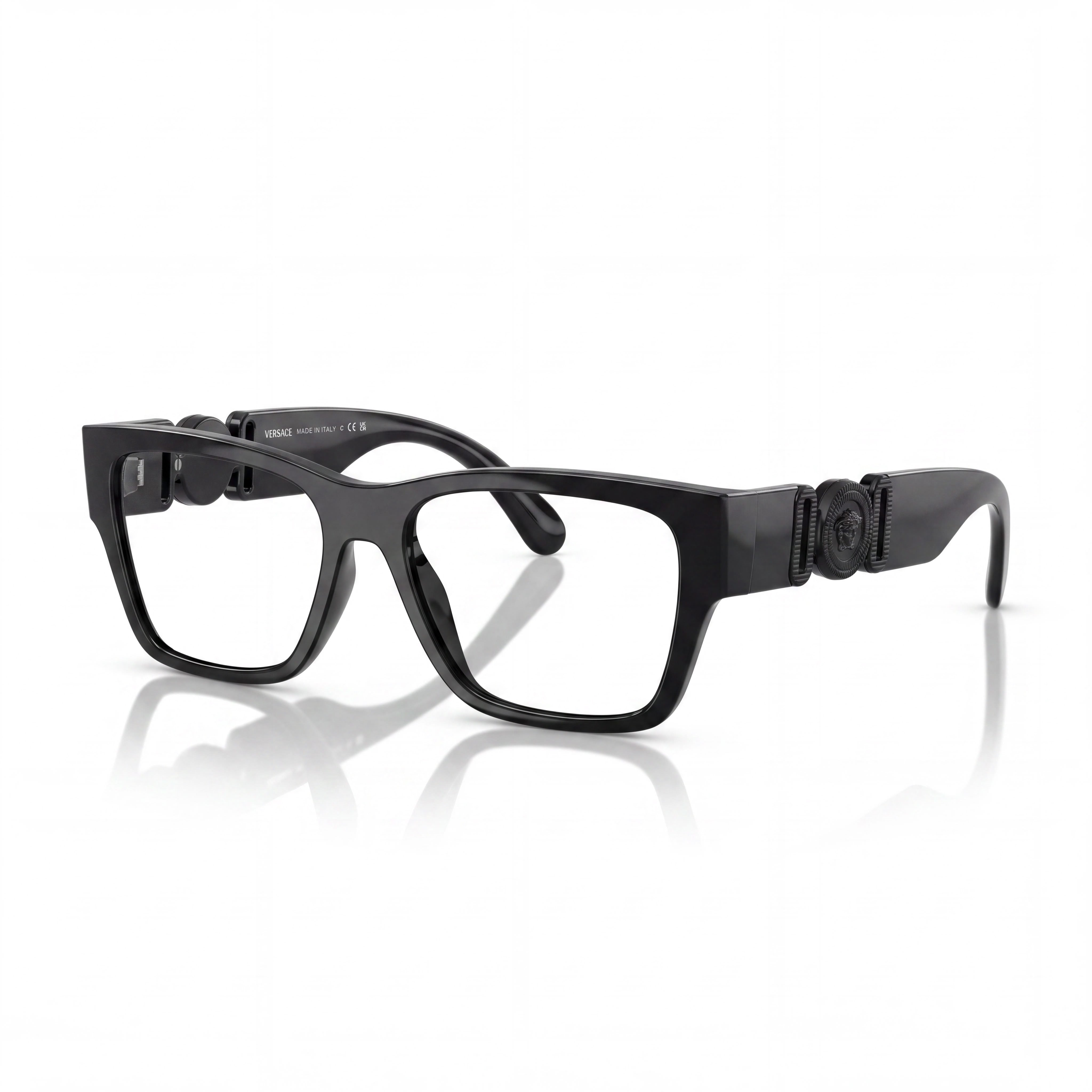 Versace Ve 3368u Women's Black Injected Frame Eyewear with Clear Polycarbonate Lenses 53mm, Photo 1
