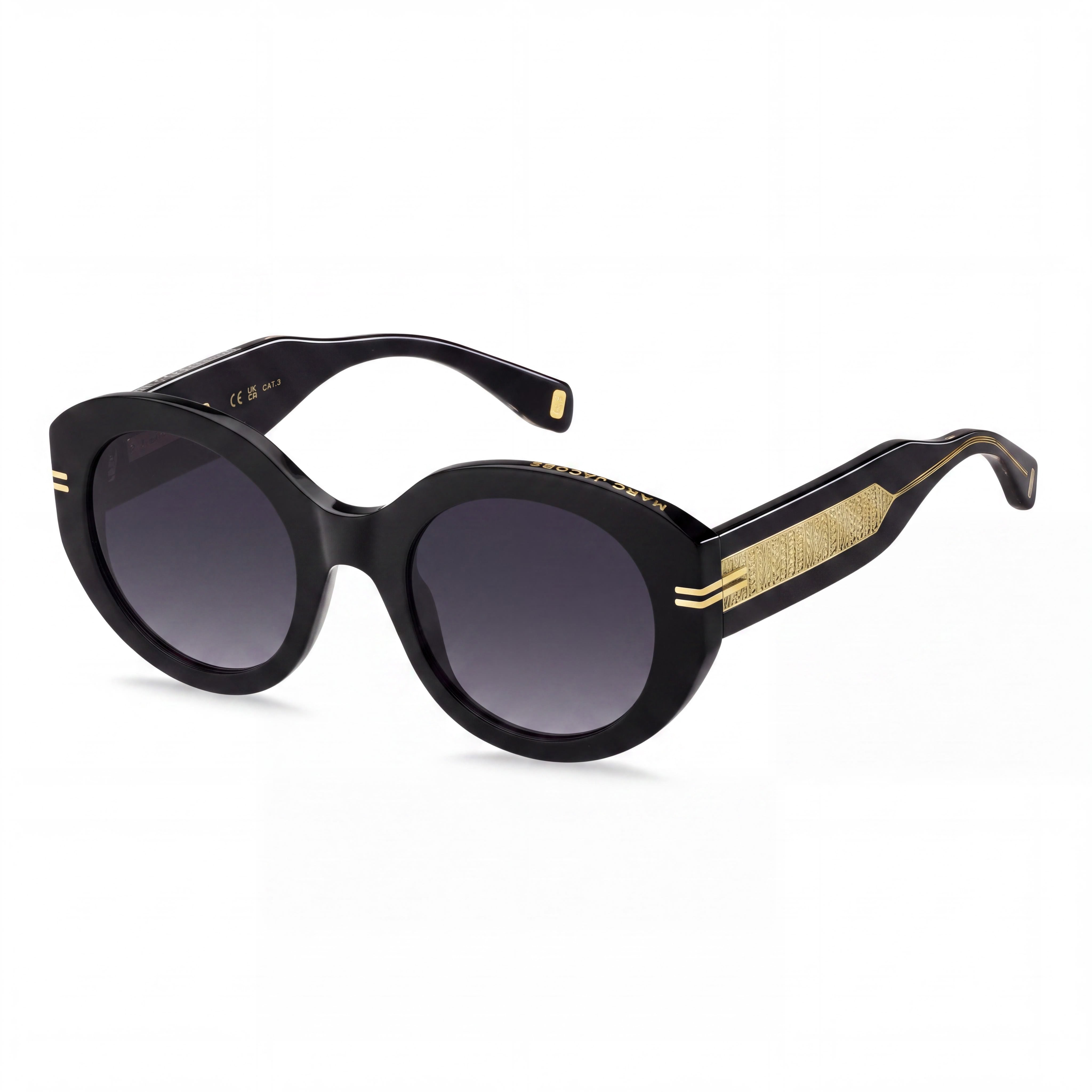 Marc Jacobs MJ 1110/S Women's Black Crystal Plastic Frame Dark Grey Shaded Polycarbonate Lens UV Protection Sunglasses 51mm, Photo 1