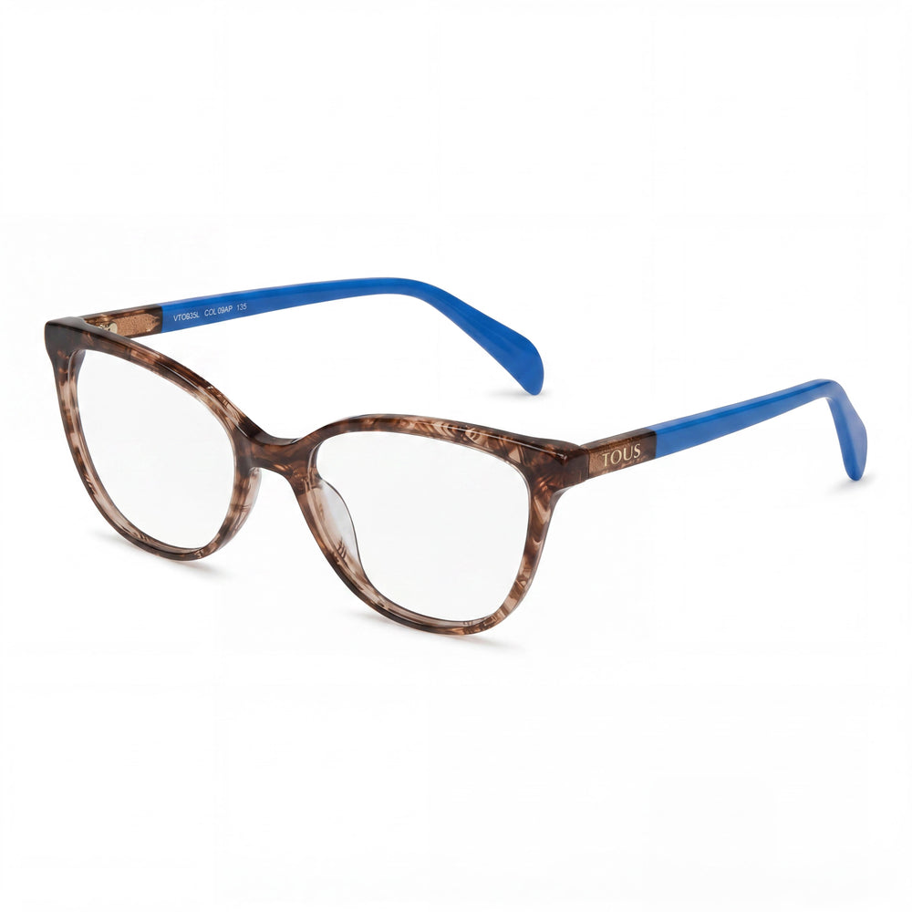 Gafas de acetato TOUS Classic Brown Fantasy con 51 mm de ancho de lente, 17 mm de puente, 135 mm de longitud de patilla