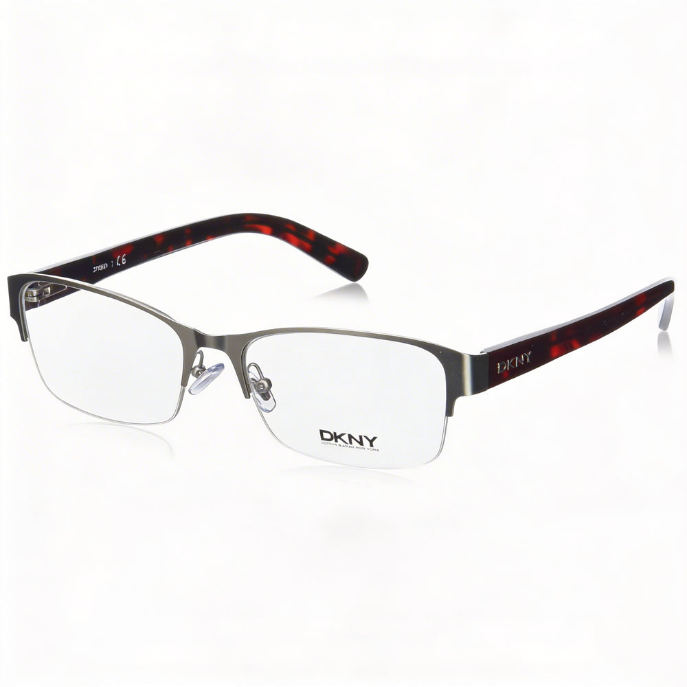 DKNY Women 2015 DY5651 Prescription Eyeglasses with UV, Anti-Scratch, Anti-Reflective Protection, Matte Silver Metal Frame, 53mm