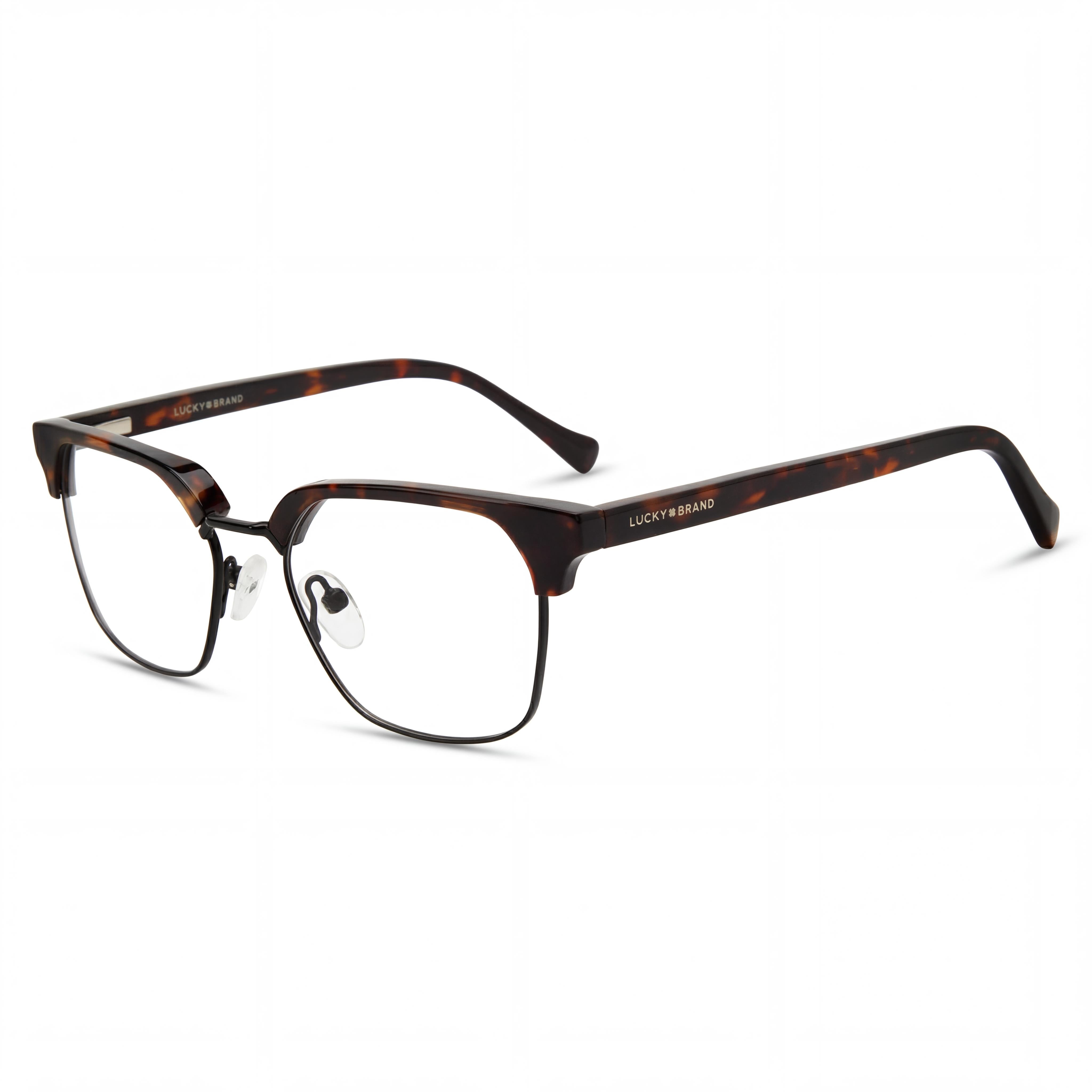 Lucky Brand Vlbd133 Men's Dark Havana Black Frame Lightweight Eyewear with 52mm Lens Width, 18mm Bridge Width, 140mm Temple Length, Photo 1