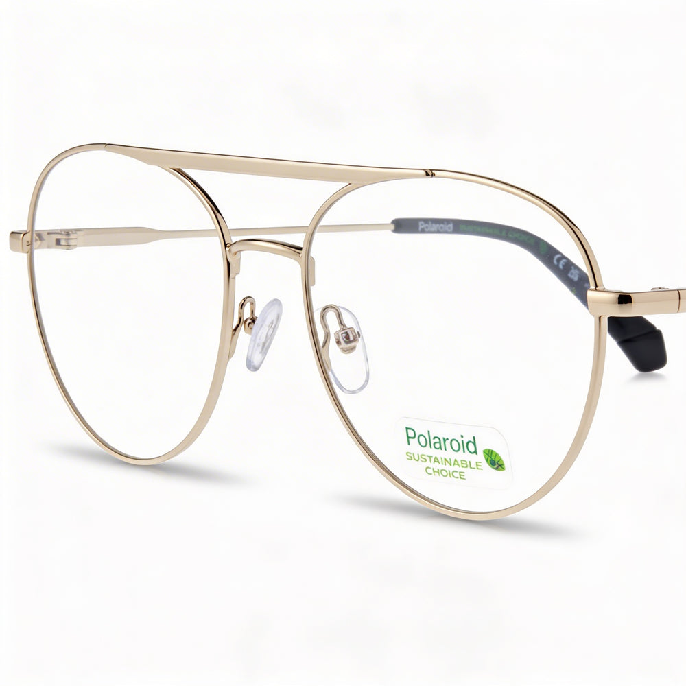 Polaroid Eyewear Modern Women's Gold Acetate Frame Gold Lens Non-Polarized Sunglasses 55mm Lens Width