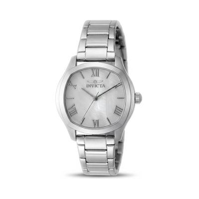 Invicta Classic Unisex Steel Watch with Bezel Markings, Arabic Numerals, Water Resistant 30m