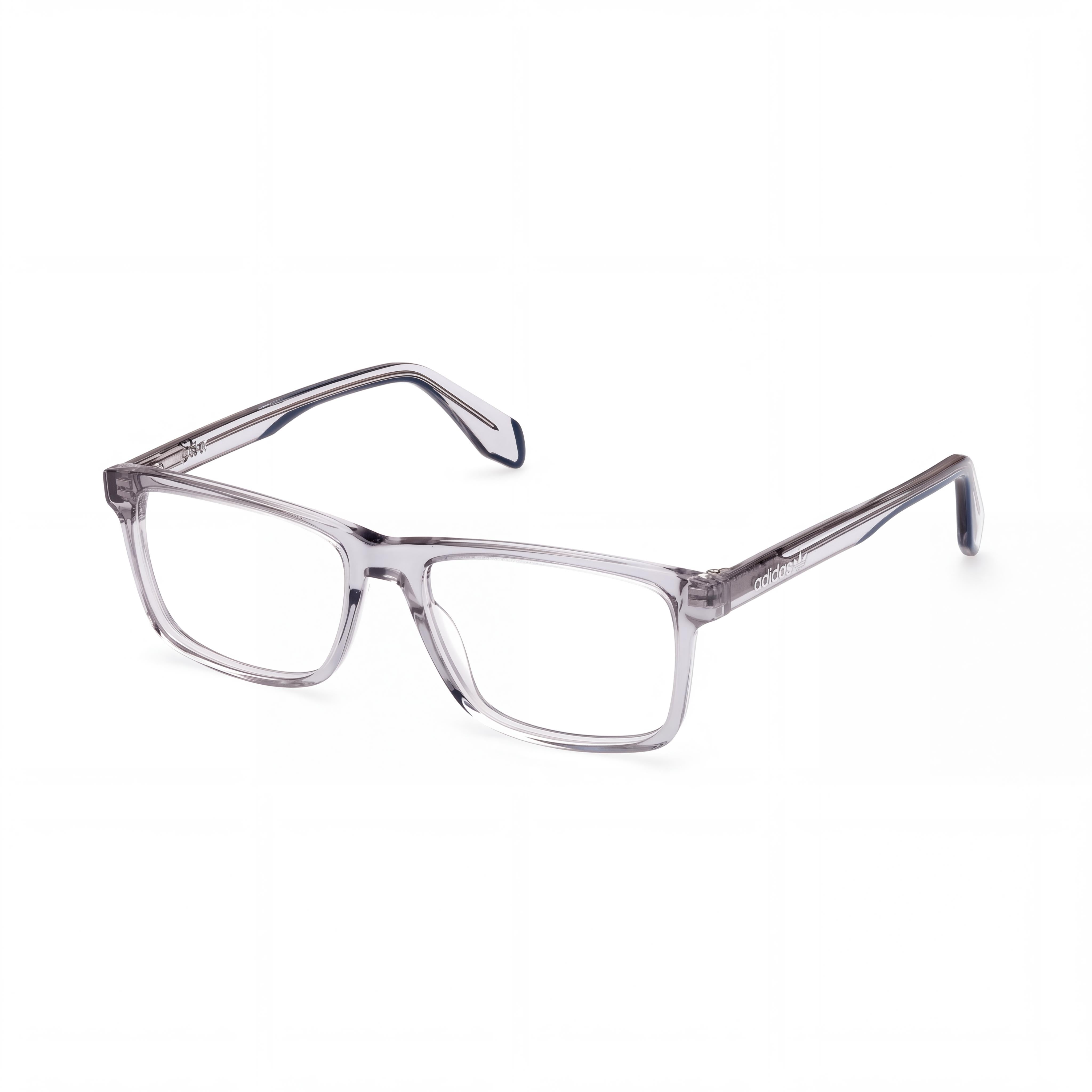 adidas Originals Men's Rectangular Shiny Grey Plastic Frame Non- Optical Eyeglasses 53-16-145, Photo 1