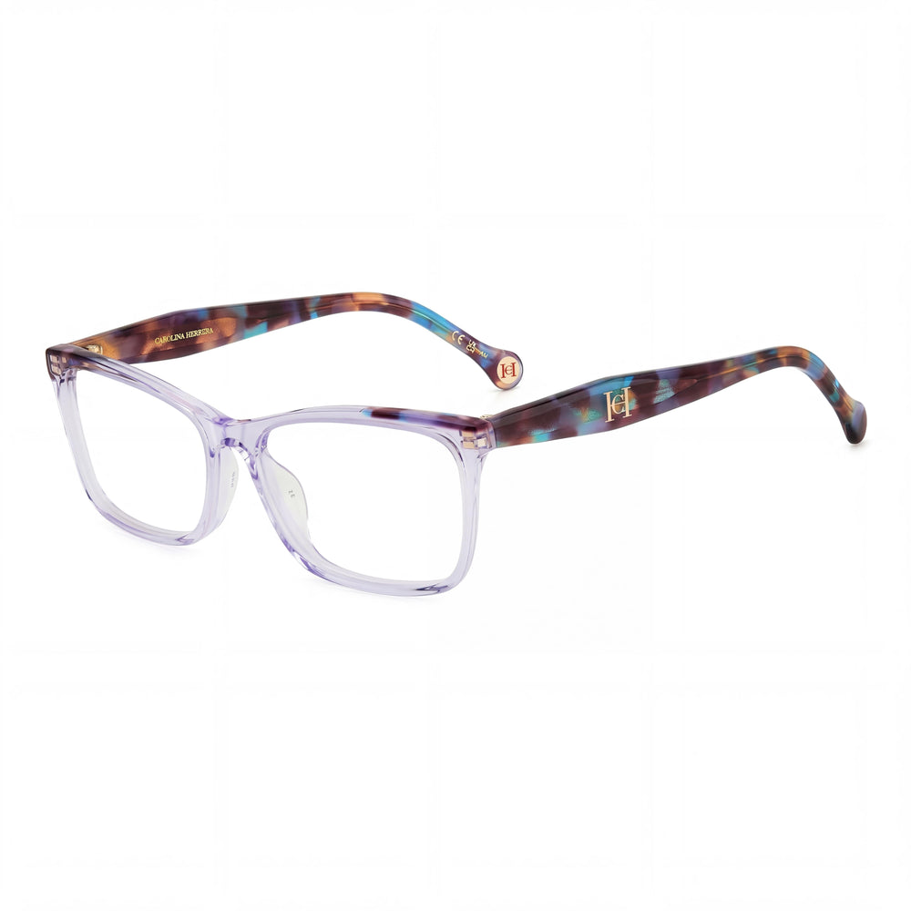 Carolina Herrera HER 0202/G Essential Women's Prescription Eyewear Rectangular Acetate Lilac Havana 56mm