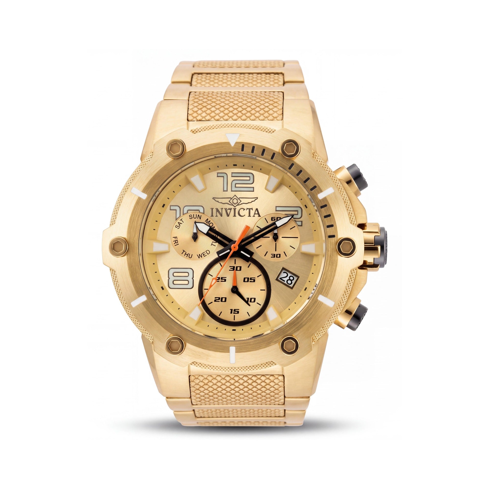 Invicta Men's Speedway Quartz Chronograph Watch with Gold-Tone Stainless Steel Case and Band, 51.5mm, Photo 1