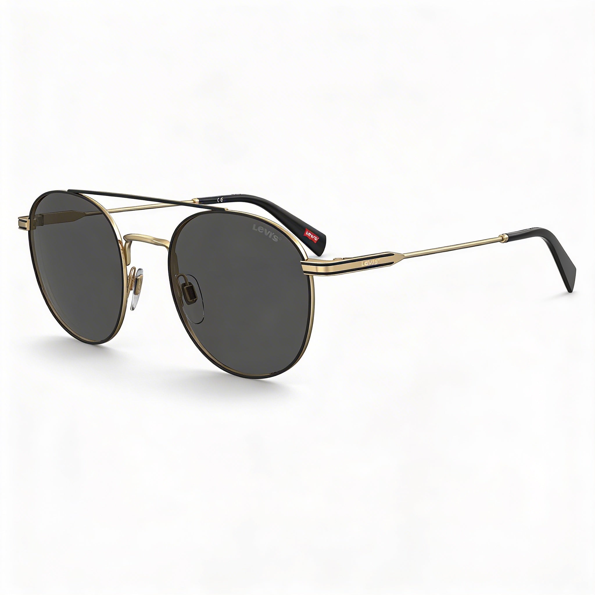 Gafas de sol unisex Levi's Lv 1013/S de acero inoxidable, redondas, doradas y sin polarizar, con protección UV, 54 mm, Photo 1