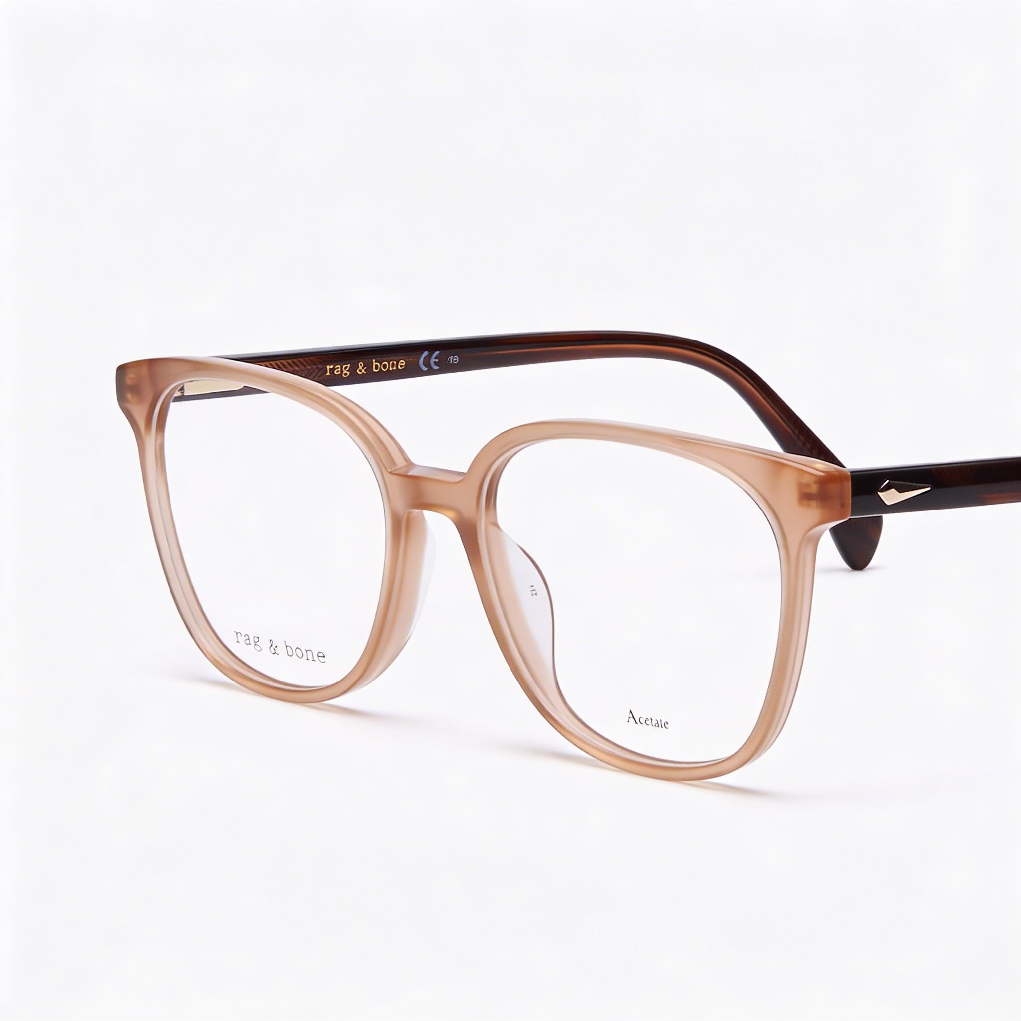 rag & bone Modern Women's Brown Acetate Eyewear with 52mm Lens, 16mm Bridge, and 140mm Temples, Photo 1