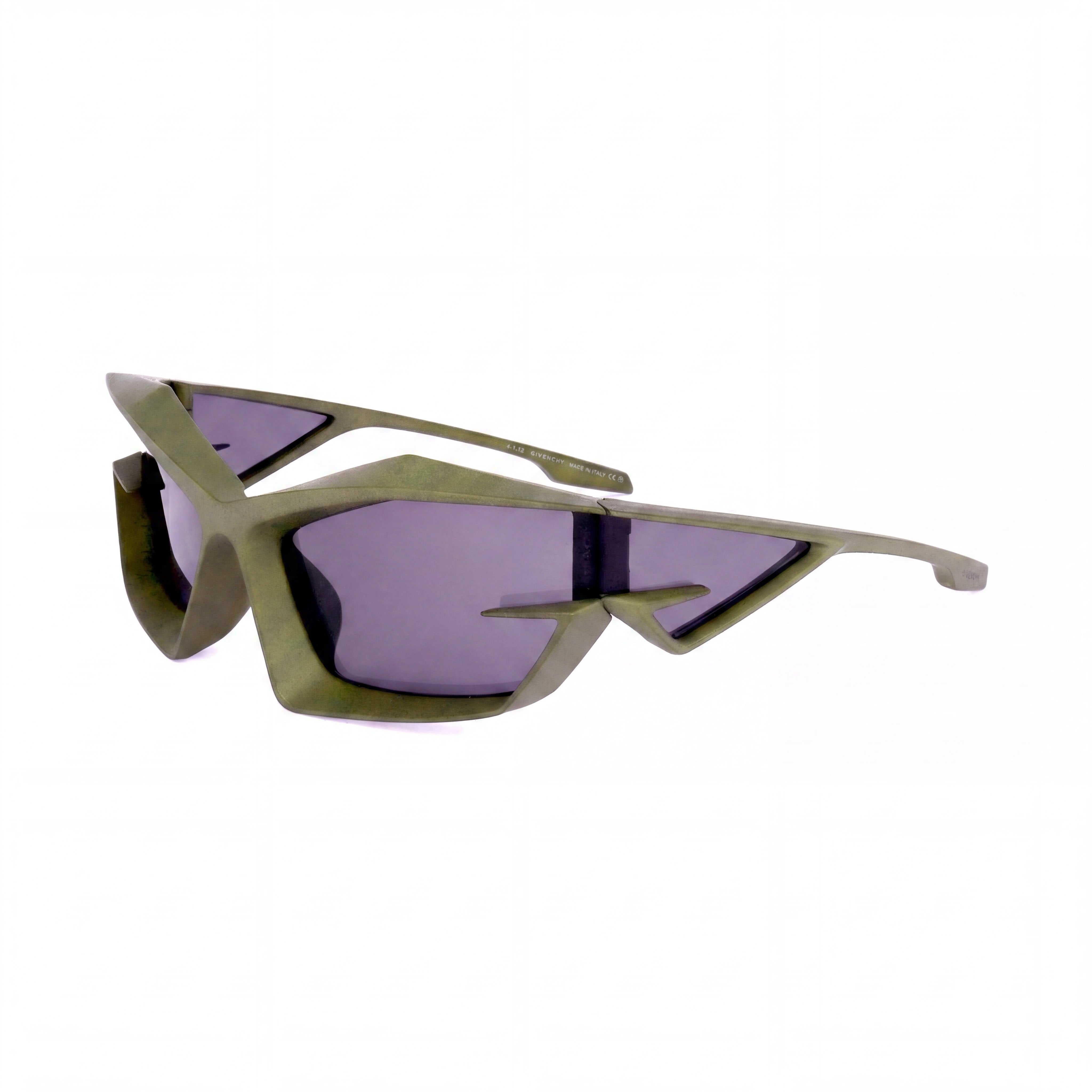 Givenchy Casual Men's Matte Dark Green Plastic Frame Smoke Lens UV 400 Sunglasses 69mm, Photo 1