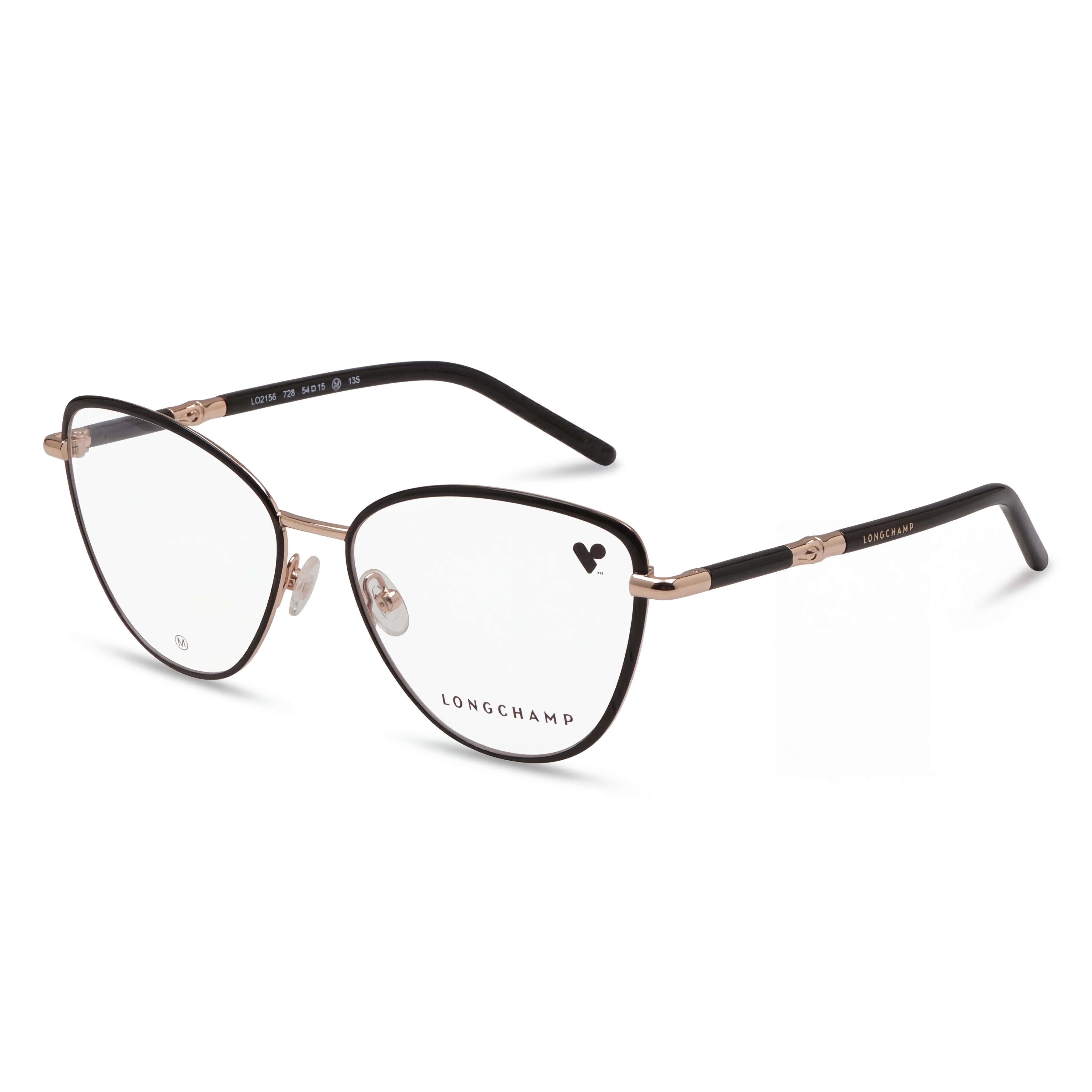 Gafas de Sol de Hombre Longchamp Modern LO2156, Montura de Metal Oro Negro, Lentes de Policarbonato, 54mm, Photo 1