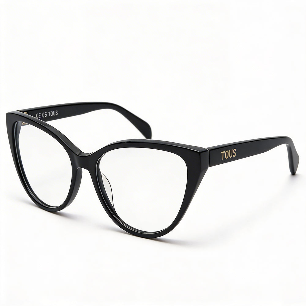 TOUS Butterfly Women's Black Cellulose Acetate Optical Frame 54mm