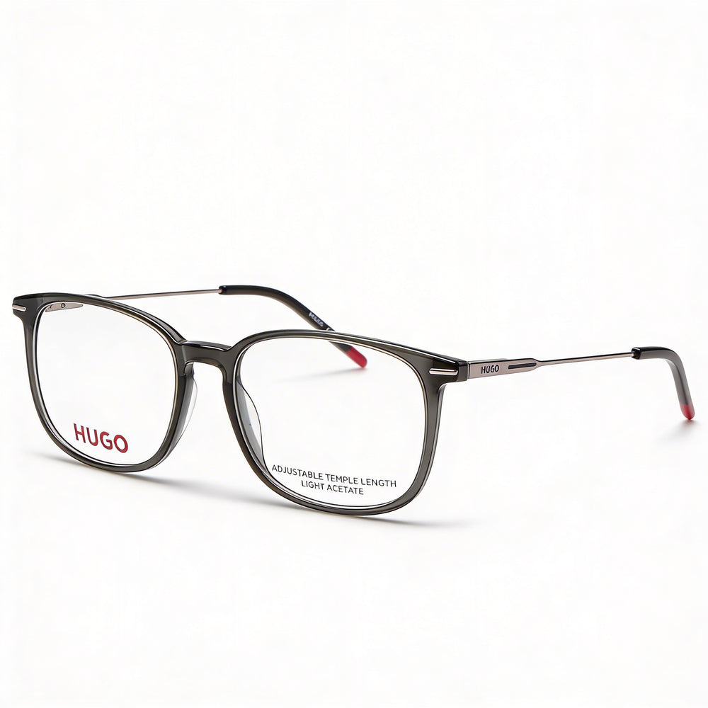 Gafas de sol HUGO Hg 1205 de estilo moderno con montura de magnesio, unisex, gris, ancho de lente de 52 mm, lentes de policarbonato