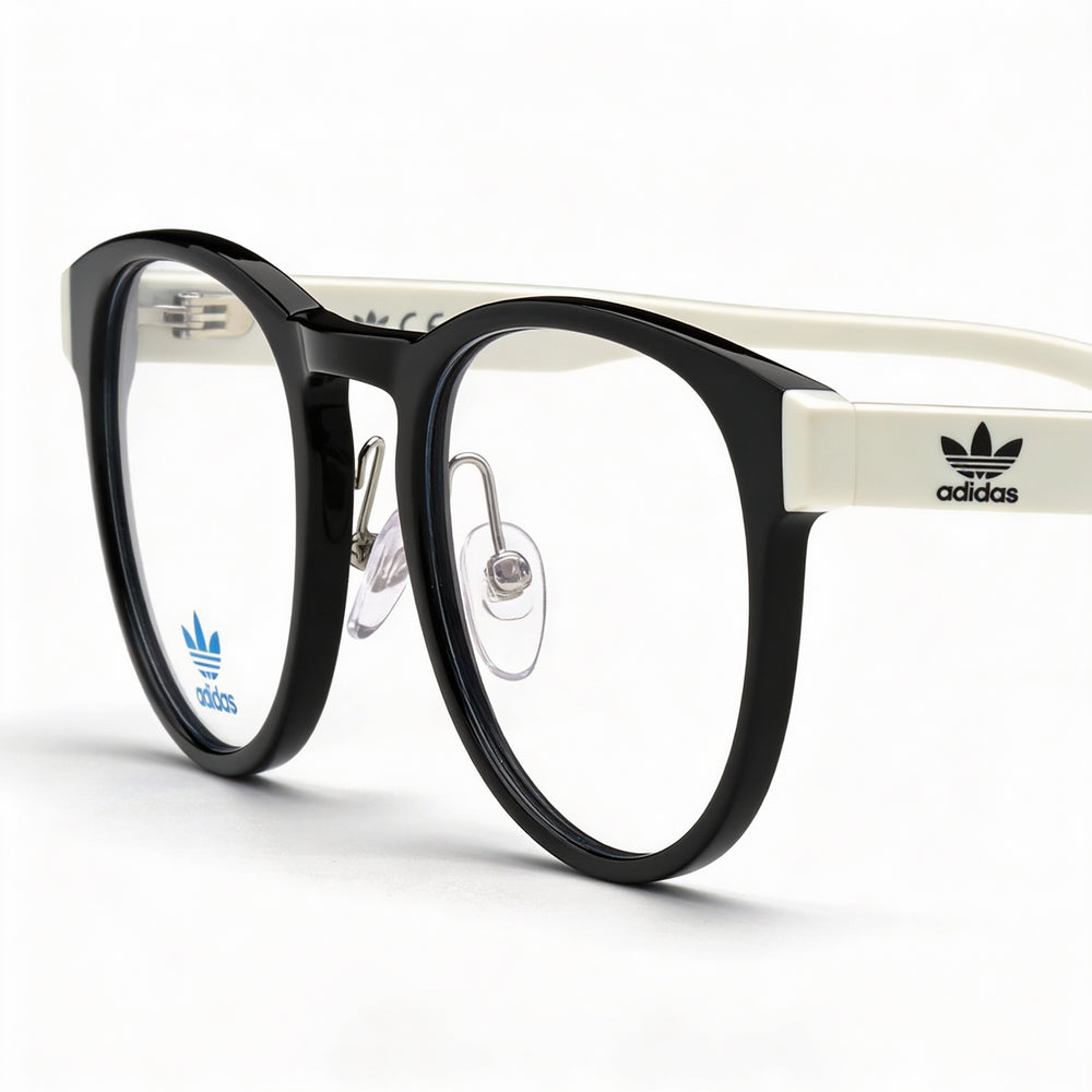 adidas Originals OR5001-H - Gafas de sol para hombre, color negro brillante, con montura de plástico y lentes sin policarbonato, 51 mm