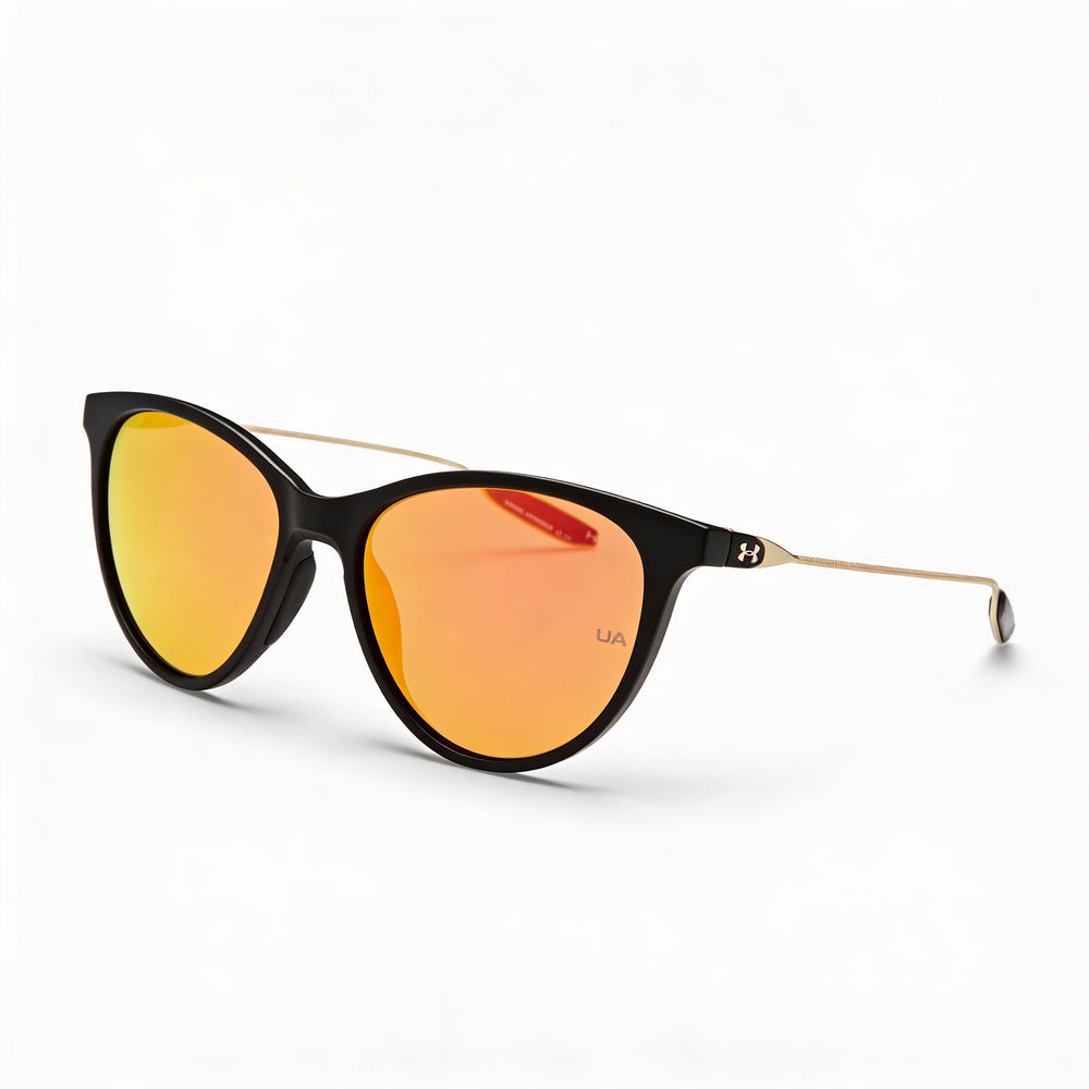 Gafas de sol Under Armour Classic para mujer con protección UV, montura negra de poliamida INJ-GRIL y lentes multicapa rojas de 54 mm.