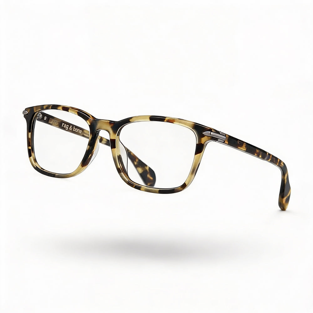 rag & bone Rnb 7016 Women’s Yellow Red Havana Plastic Frame Sunglasses with UV Protection 53-18-145