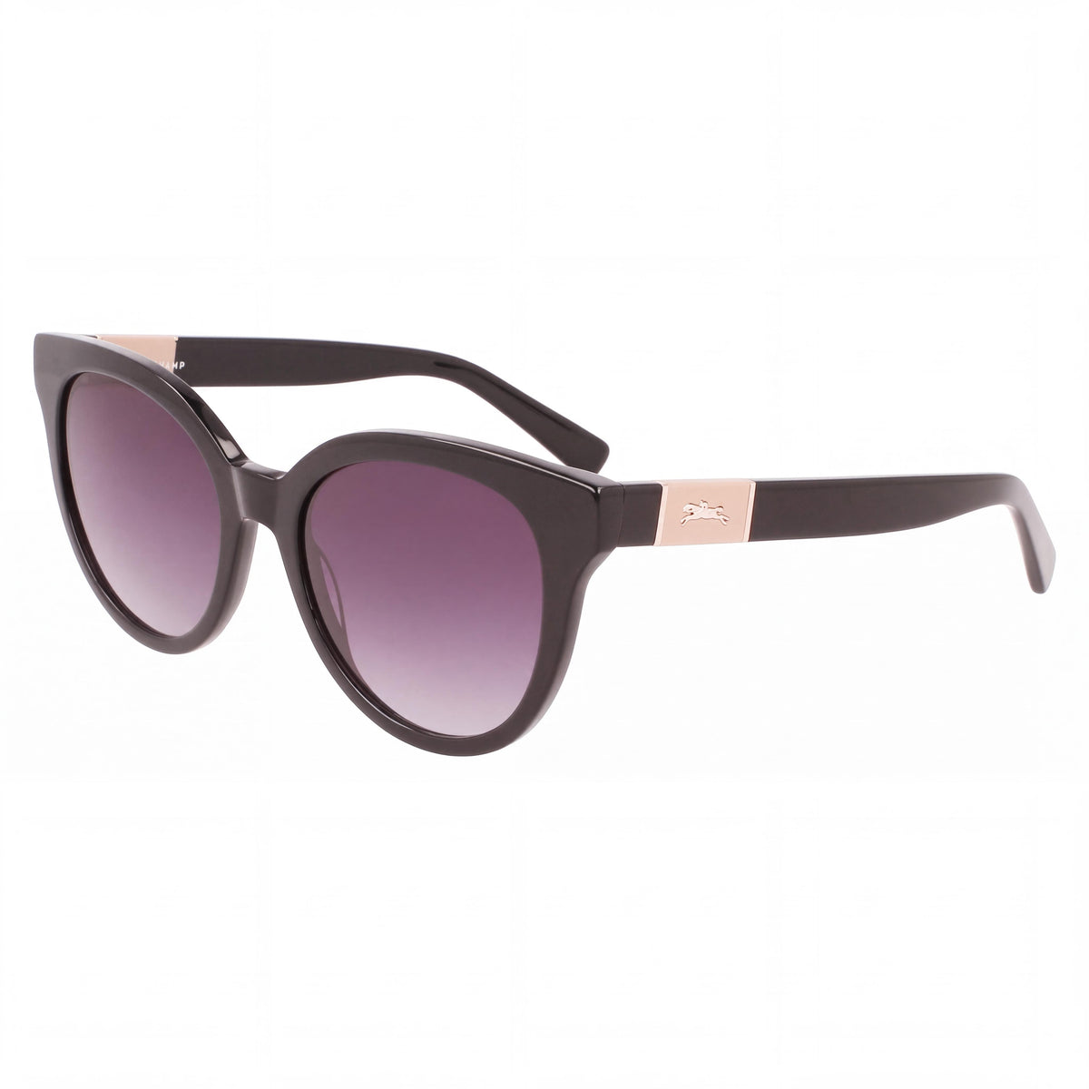 Gafas de sol Longchamp informales para mujer, montura en blanco y negro, lentes negras, acero inoxidable, protección UV, no polarizadas, 53 mm, Photo 1