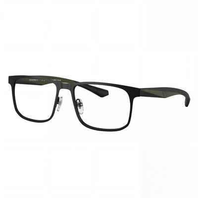 Emporio Armani Ea1163 Women's Metal Optical Frame, Matte Black, Made for Everyday Wear, 55mm Lens Width