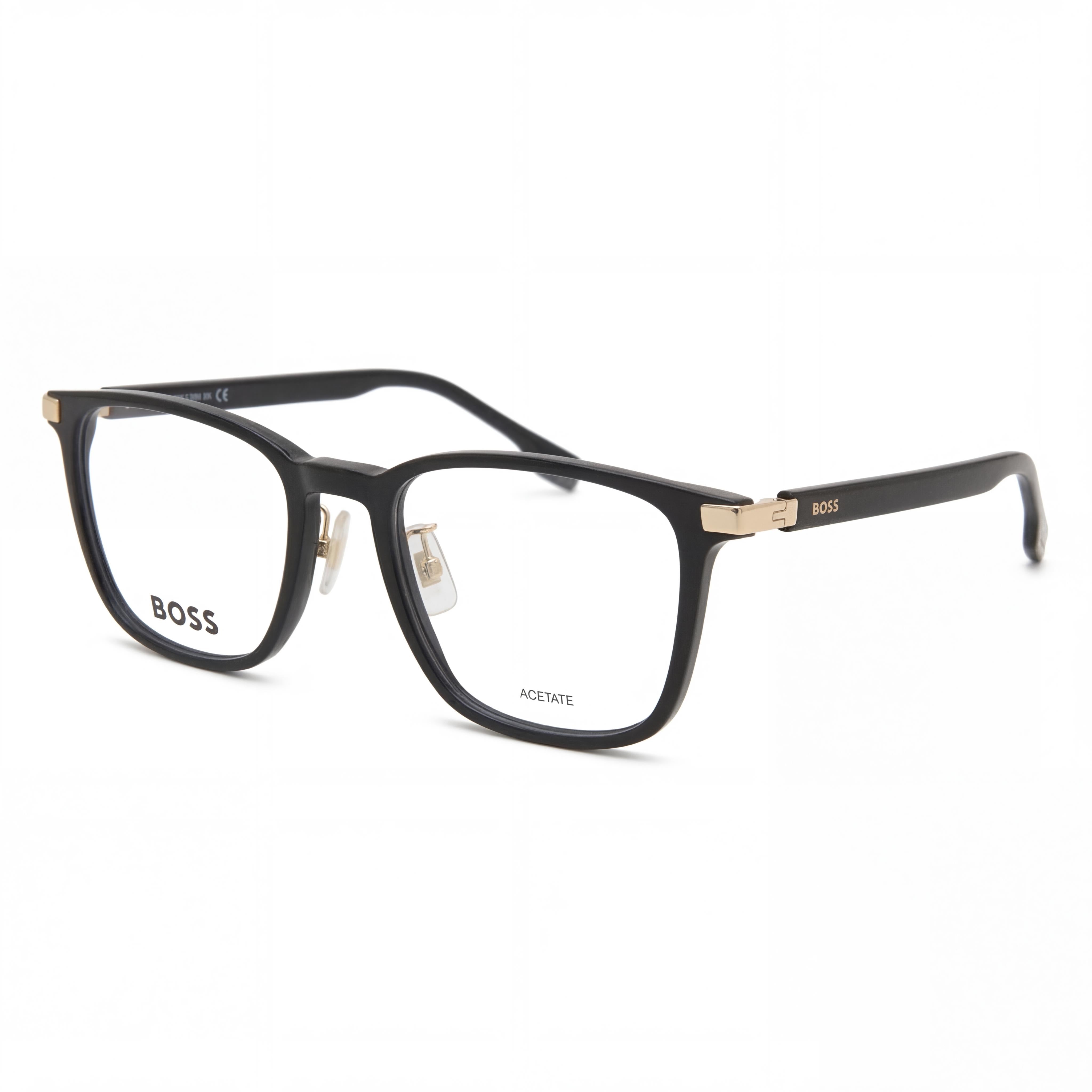 BOSS Audio Systems Boss 1408/F Unisex Black Gold Acetate Eyeglasses 54-19-145, Photo 1