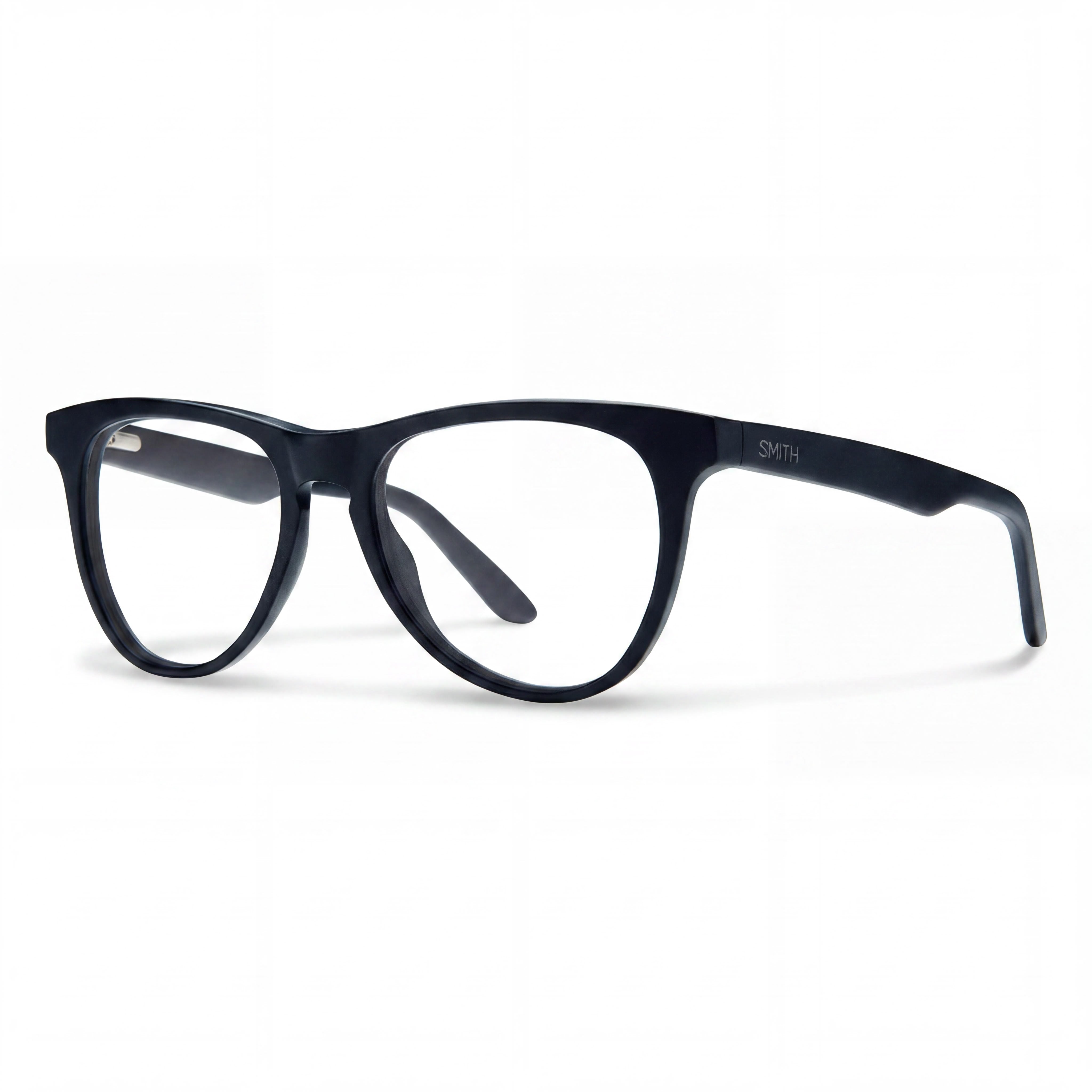 SMITH Optics Lynden Men's Matte Black Metal Round Full-Rim Prescription Eyeglasses 49-17-135, Photo 1
