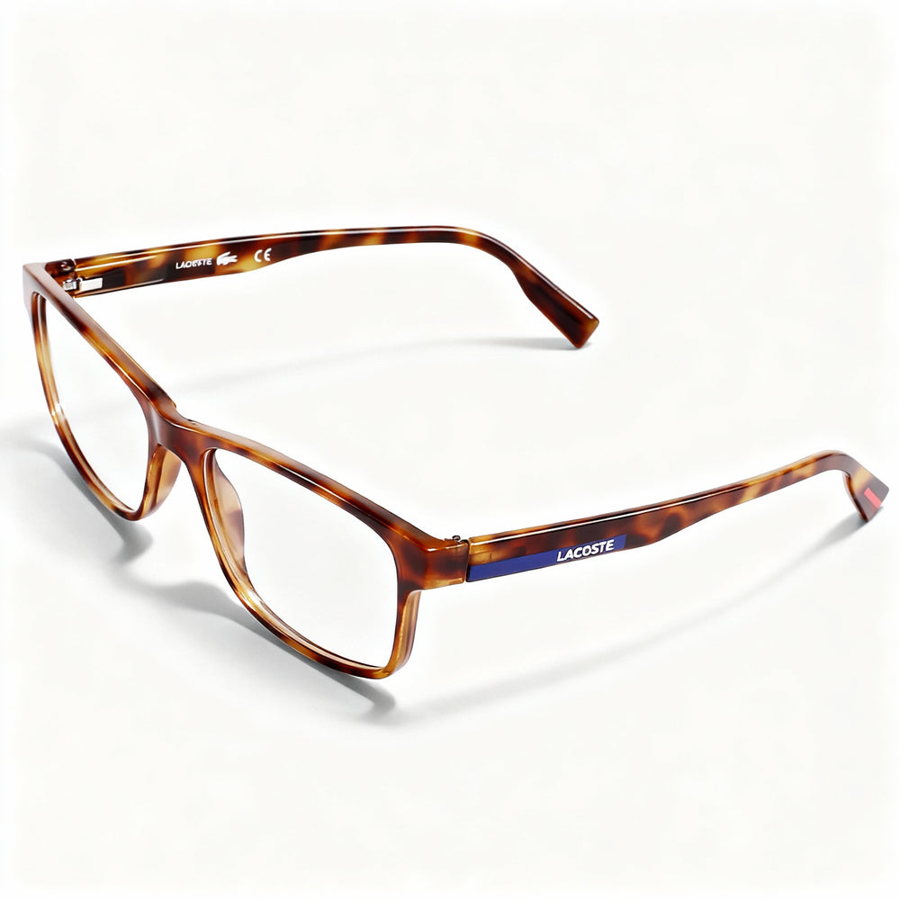 Lacoste Modern Unisex Havana Metal Frame, Havana Polarized Polycarbonate Lenses Sunglasses 52-15-135mm