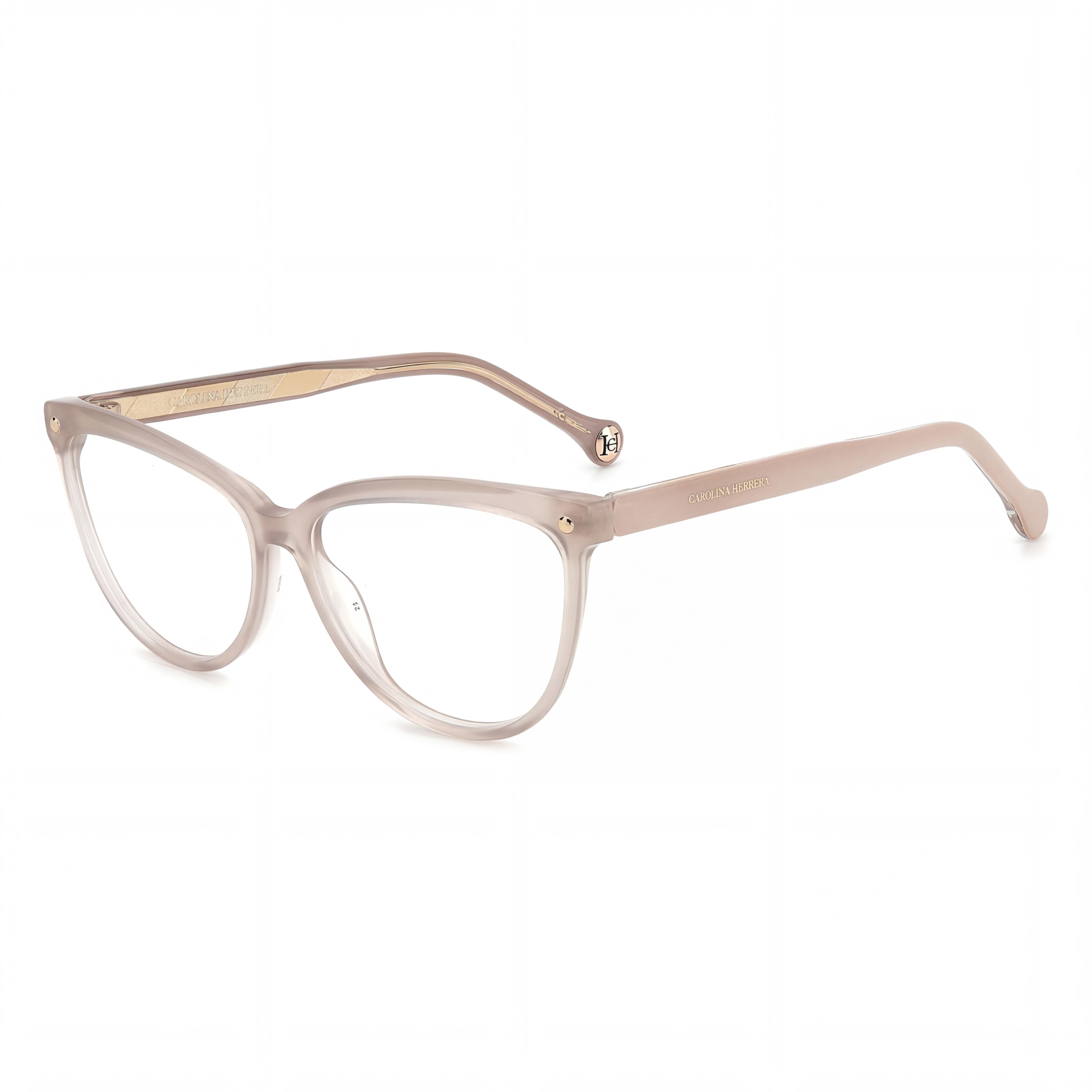 Carolina Herrera Her 0085 Gafas de Mujer con Montura de Plástico Transparente Nude Sin Polarizar, Ancho de Lente 56mm, Photo 1