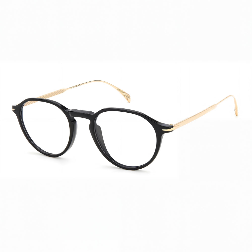Gafas de sol David Beckham DB 1105 unisex de acetato, no polarizadas, color negro, dorado y azul, 49 mm