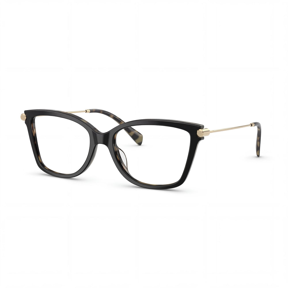 Michael Kors Mk4150u Kingston Universal Fit Women's Plastic Prescription Ready Eyeglasses Black Amber Tortoise 52mm
