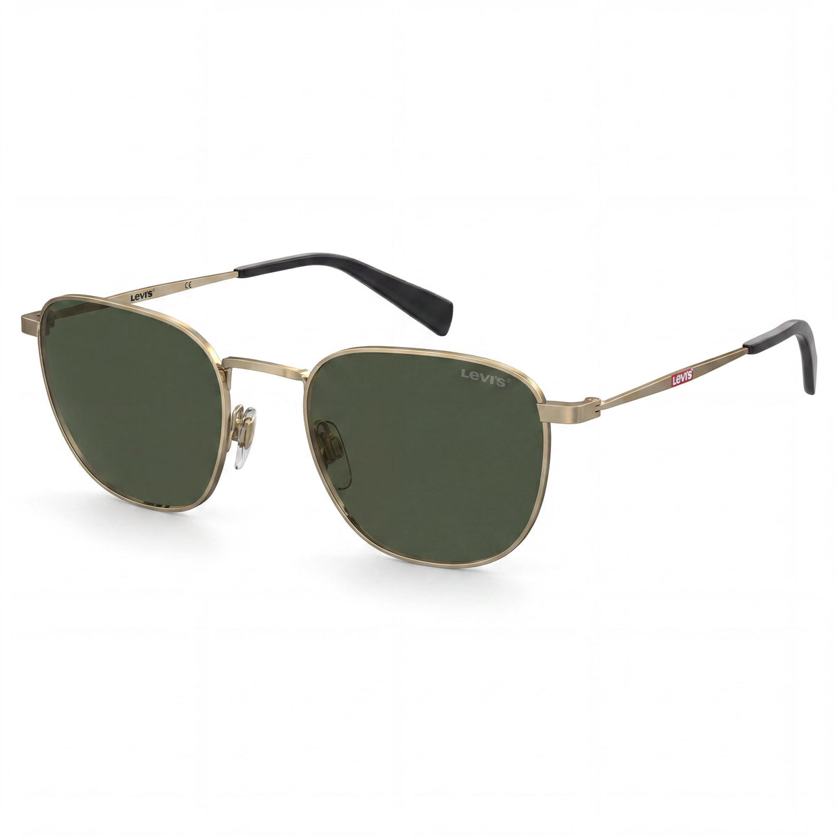 Levi's Modern Women's Gold Stainless Steel Frame with Stainless Steel Lenses 54mm UV 400 Sunglasses, Photo 1