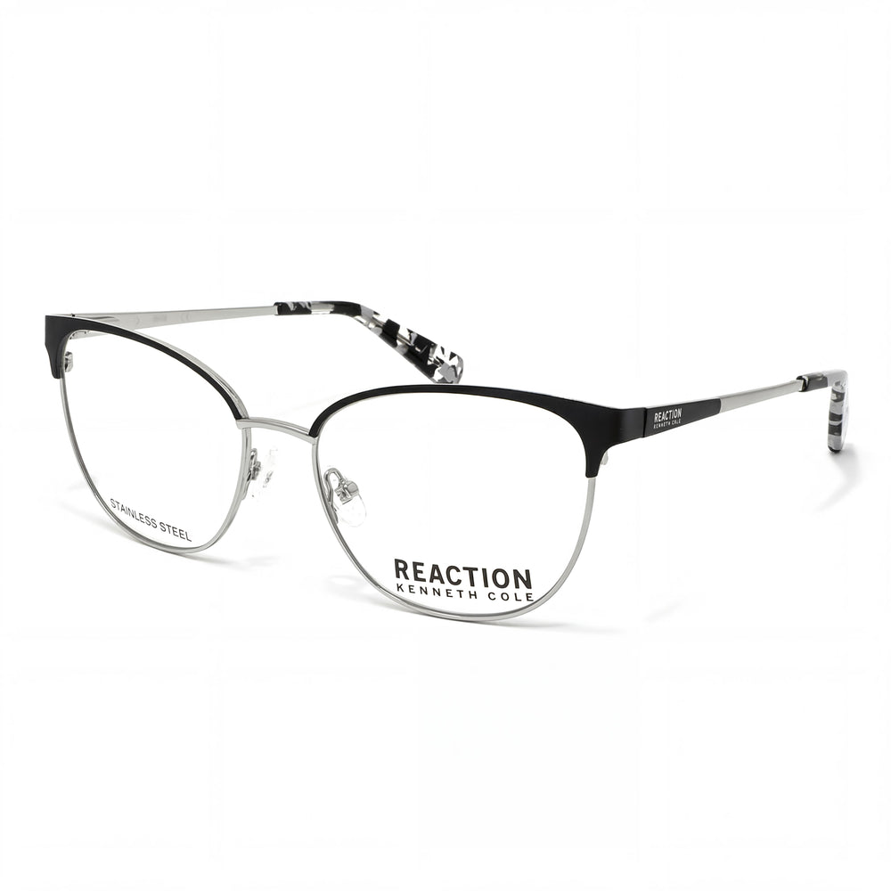 Gafas ópticas Kenneth Cole Kc0877 para mujer con montura de metal negro mate y lentes transparentes, talla 53-16-145