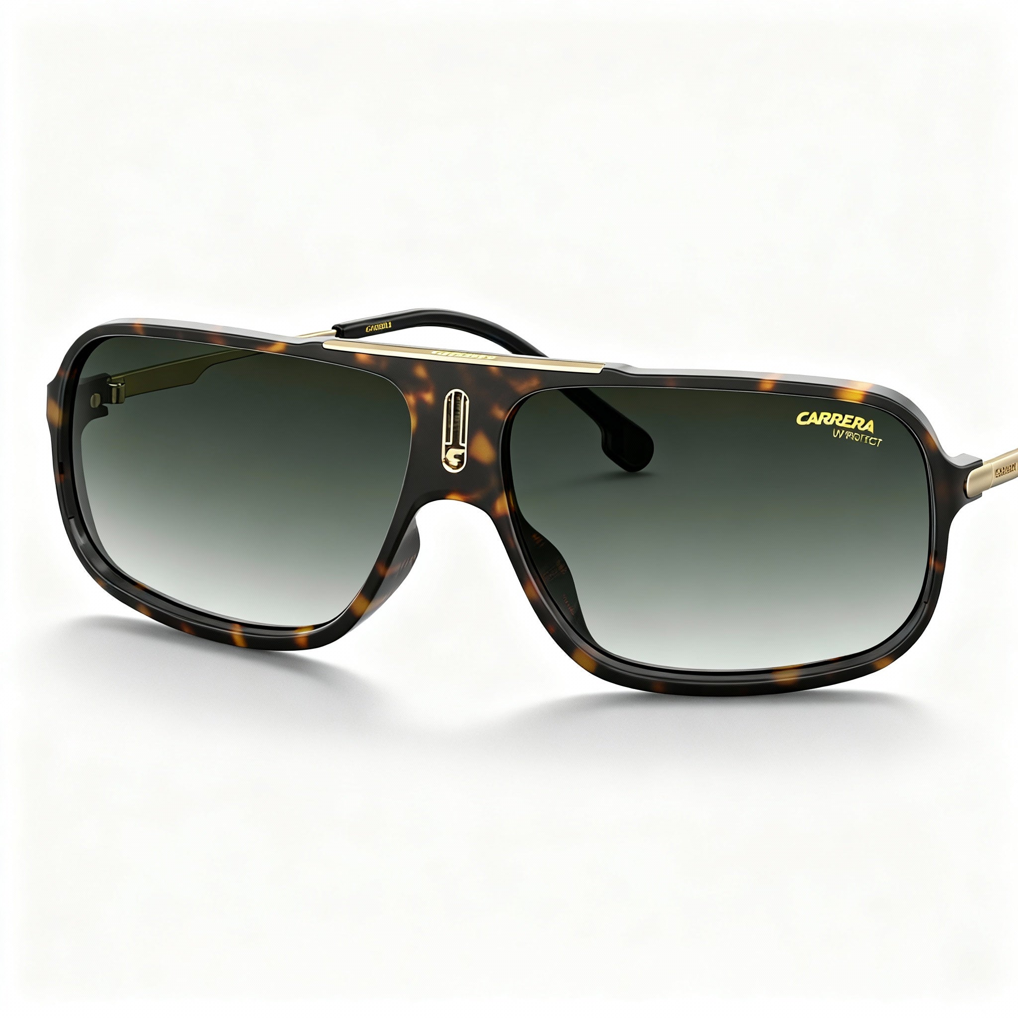 Carrera Classic Women’s Plastic Havana Grey Shaded Frame Gradient Green Polycarbonate Non-Polarized Sunglasses 64mm