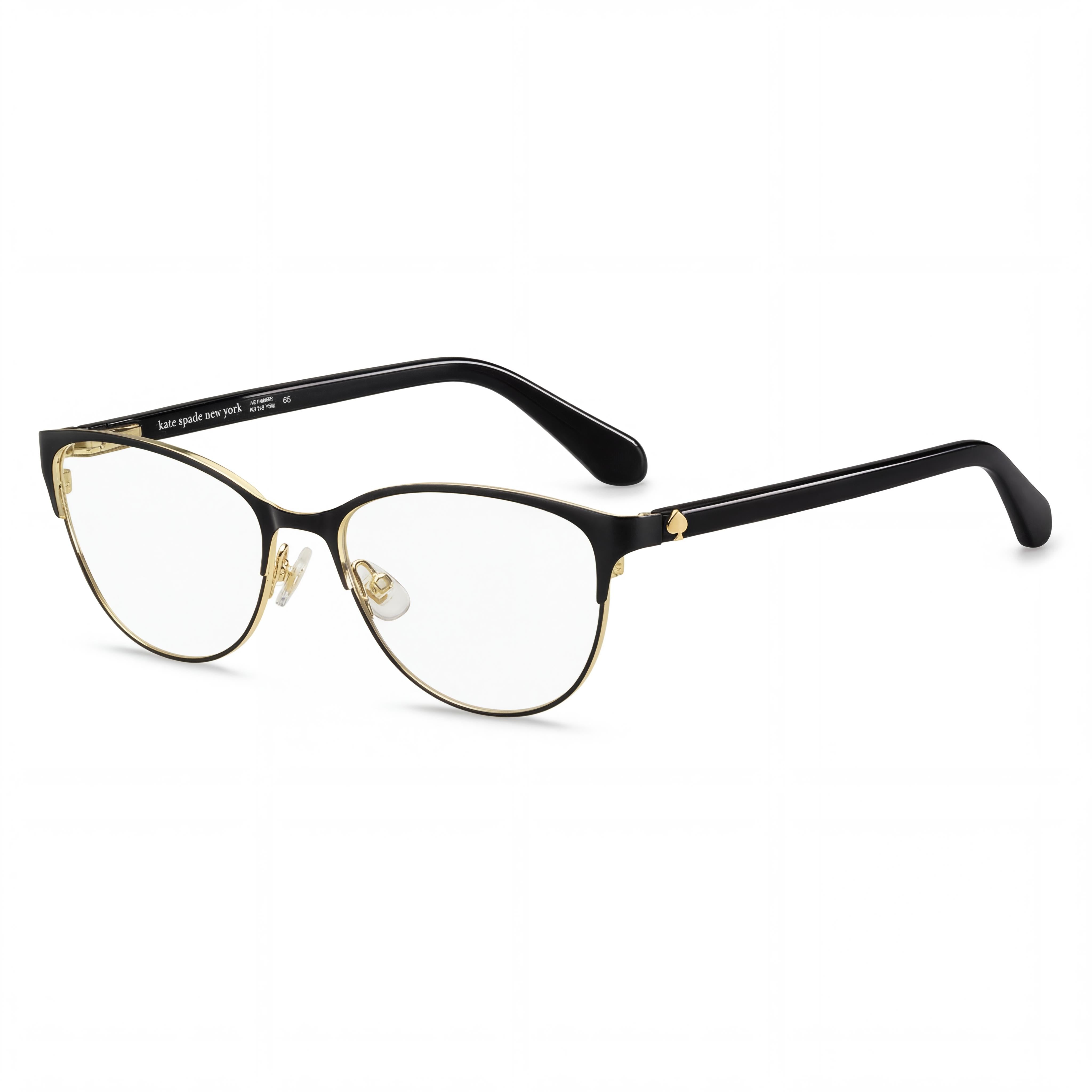 Kate Spade New York HADLEE Gafas de acero inoxidable con montura ojo de gato negra para mujer, talla 52, Photo 1