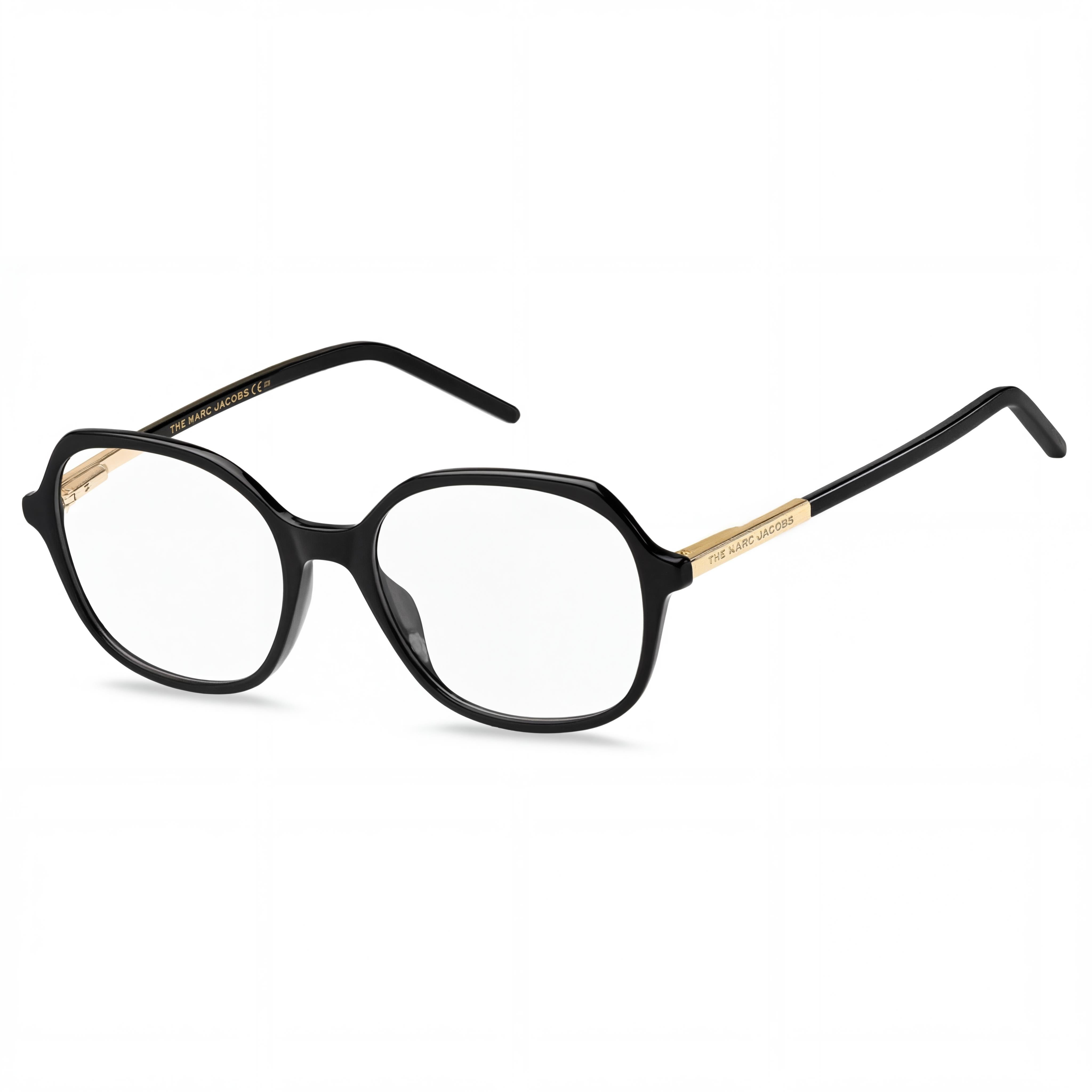 Marco de gafas ópticas de acetato negro Marc 512 de Marc Jacobs para mujer, 50 mm de ancho de lente, con lentes de demostración, Photo 1