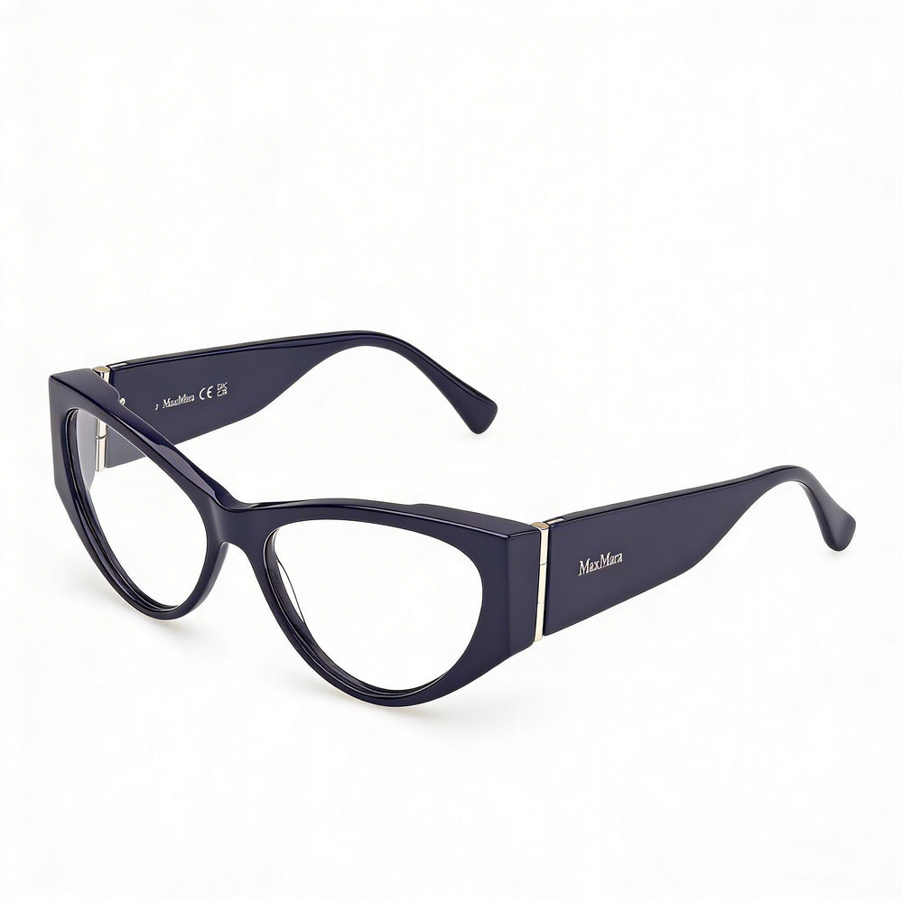 Gafas de mujer MaxMara Mm5174 con montura de plástico azul brillante y lentes de policarbonato de 55 mm