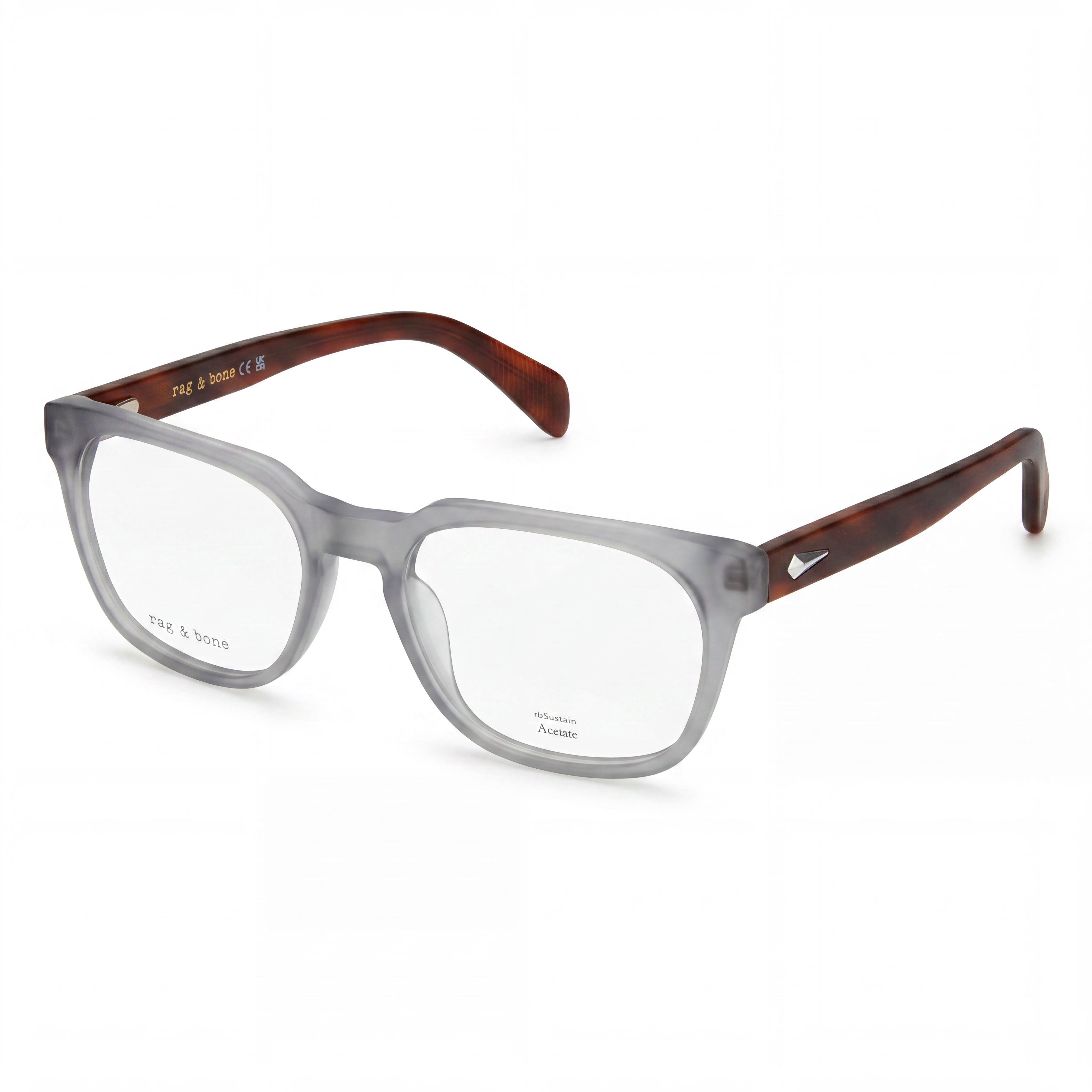 rag & bone Casual. Men's Eyeglasses Ecological Oil Frame Gris 55-19-145, Photo 1