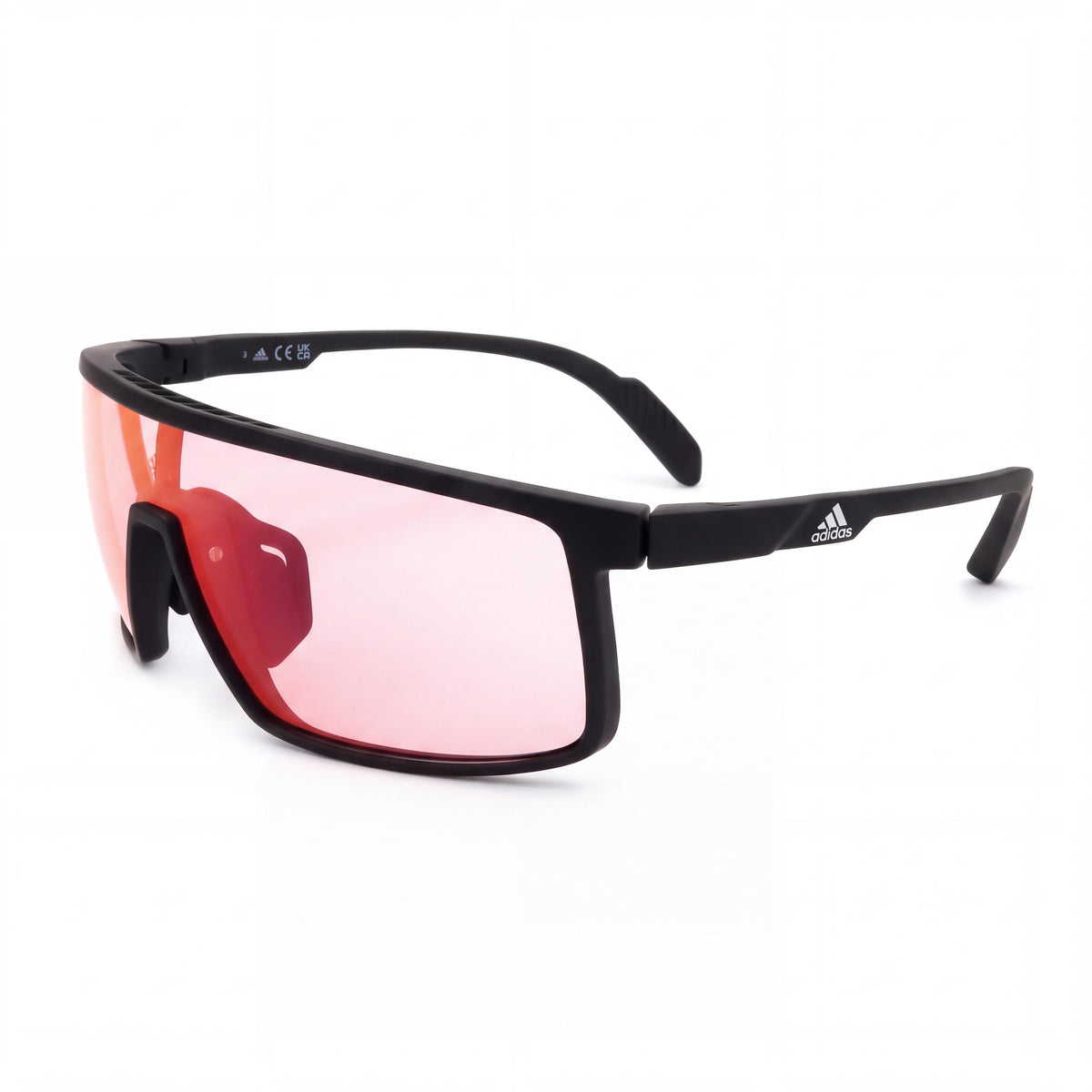 adidas Sp0057 Unisex Sunglasses, Matte Black Roviex Mirror, Injected Frame, Plastic Lenses, 140mm Temple, UV Protection, Photo 1