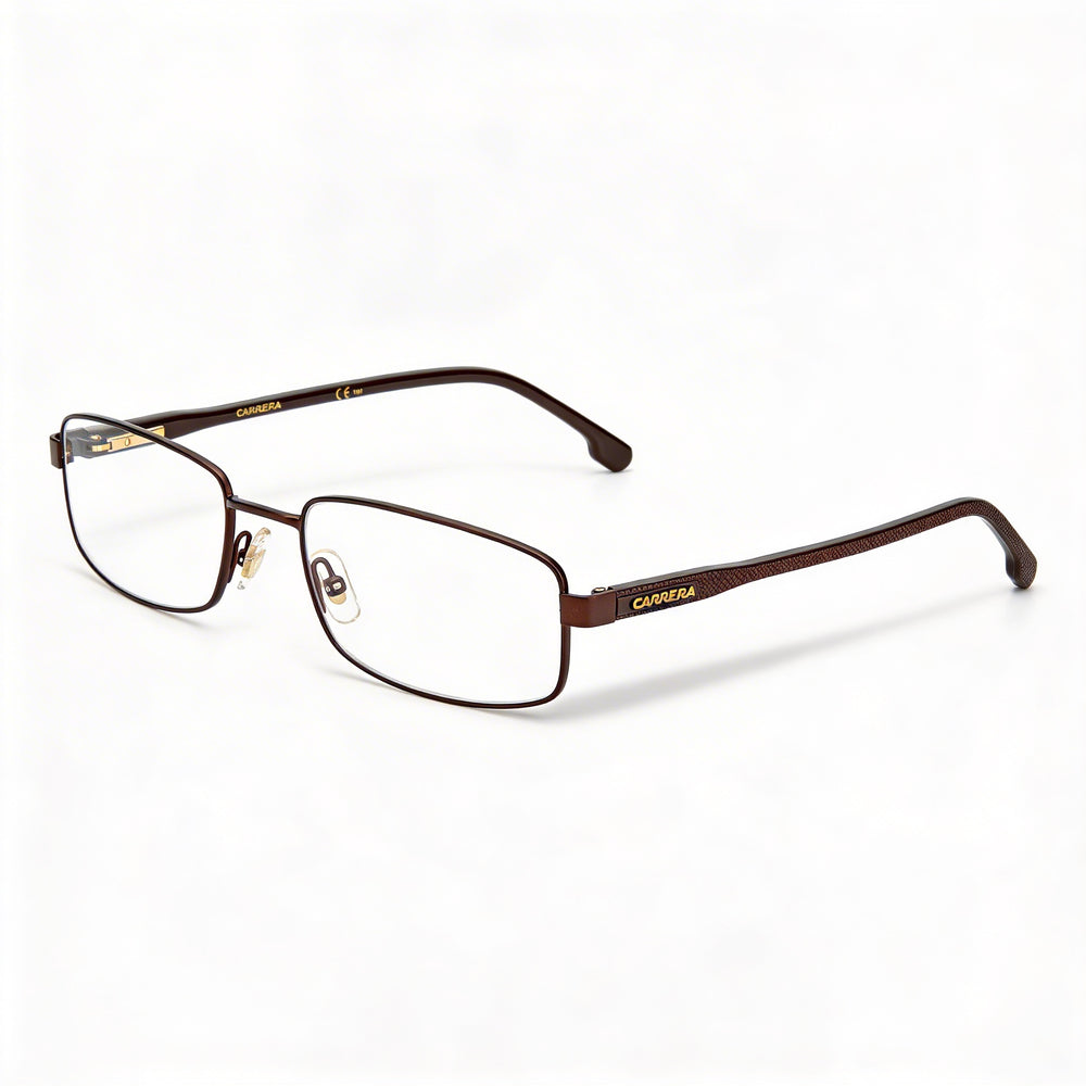 Carrera Carrera 264 Unisex Brown Metal Frame Optical Eyeglasses with Polycarbonate Demo Lenses 55-19-140mm