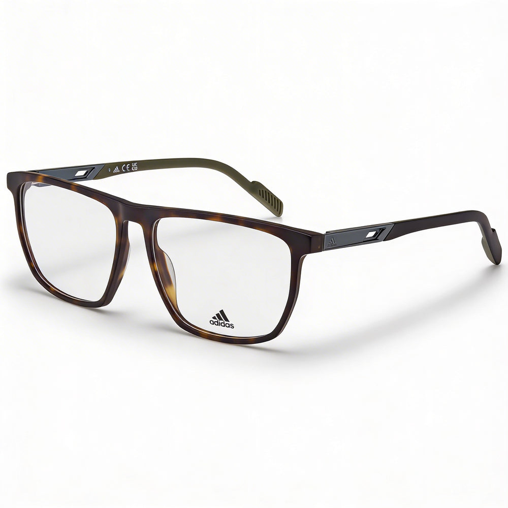Gafas de sol Adidas Modern para hombre, montura de plástico color Havana oscuro con lentes polarizadas transparentes, talla 56-15-145