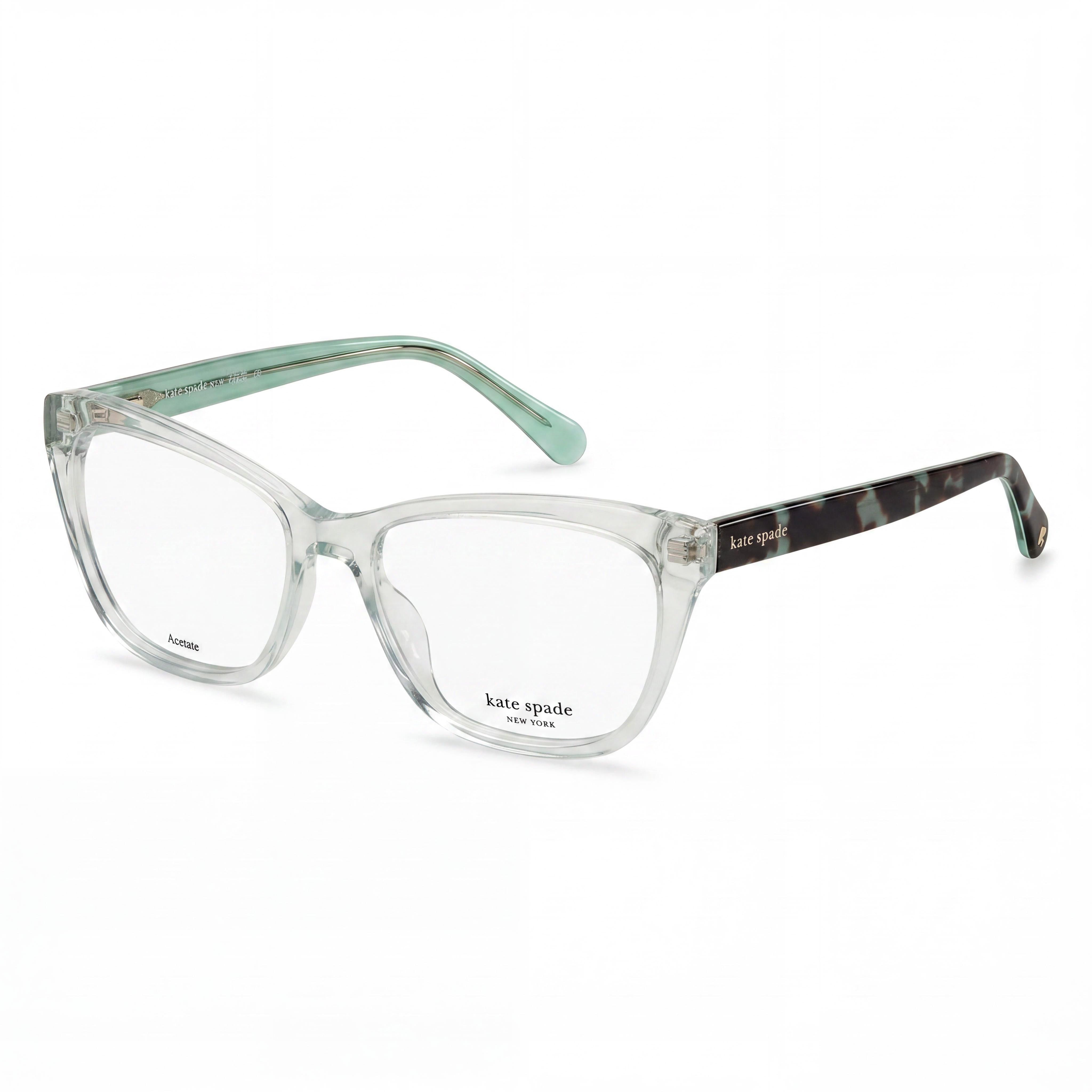 kate spade new york Modern Collection Women's Green Acetate Frame Sunglasses with 53mm Polycarbonate Lenses, Photo 1