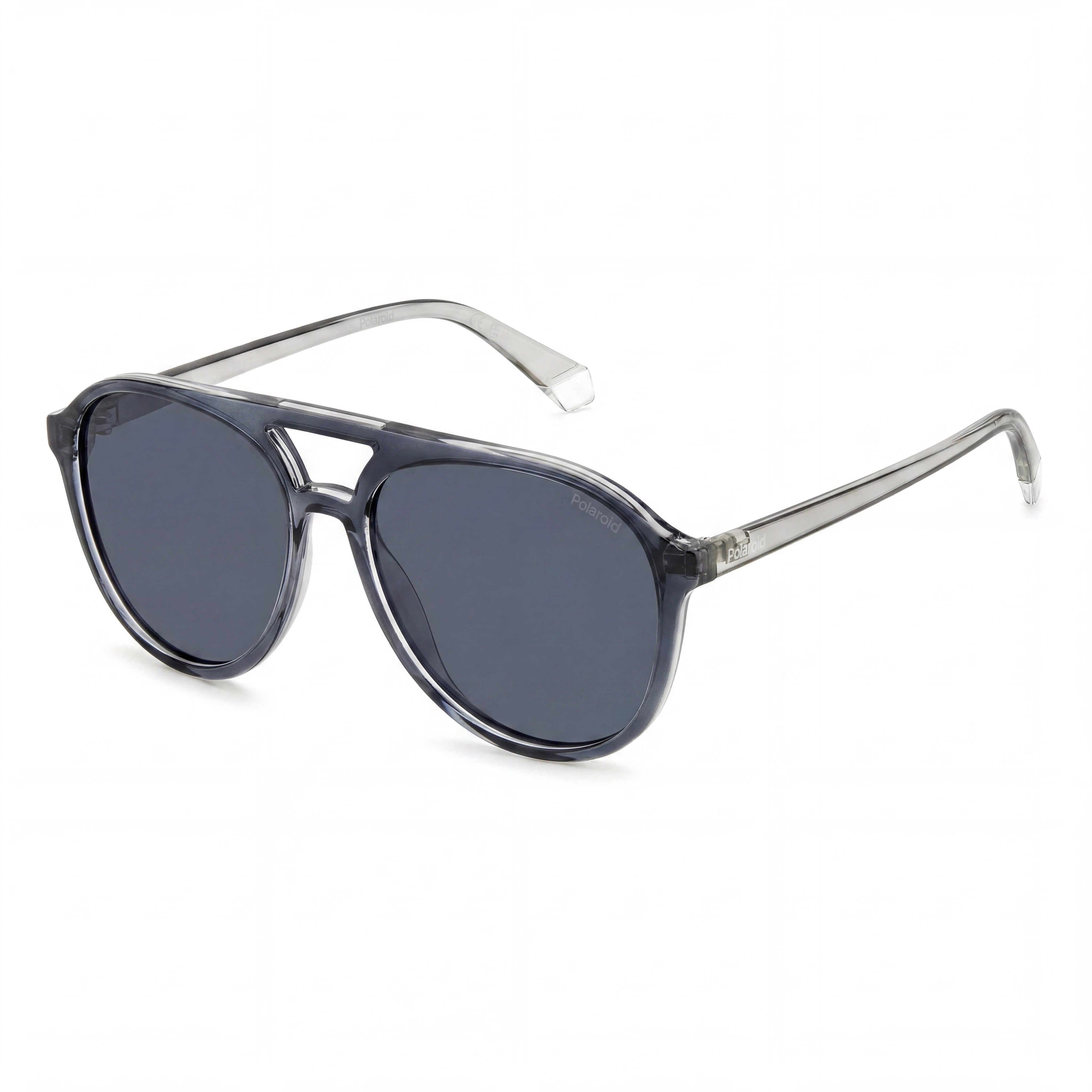 Polaroid Women's Casual Polycarbonate Grey Blue Frame Blue Polarized Lenses 100% UV Protection 56mm, Photo 1