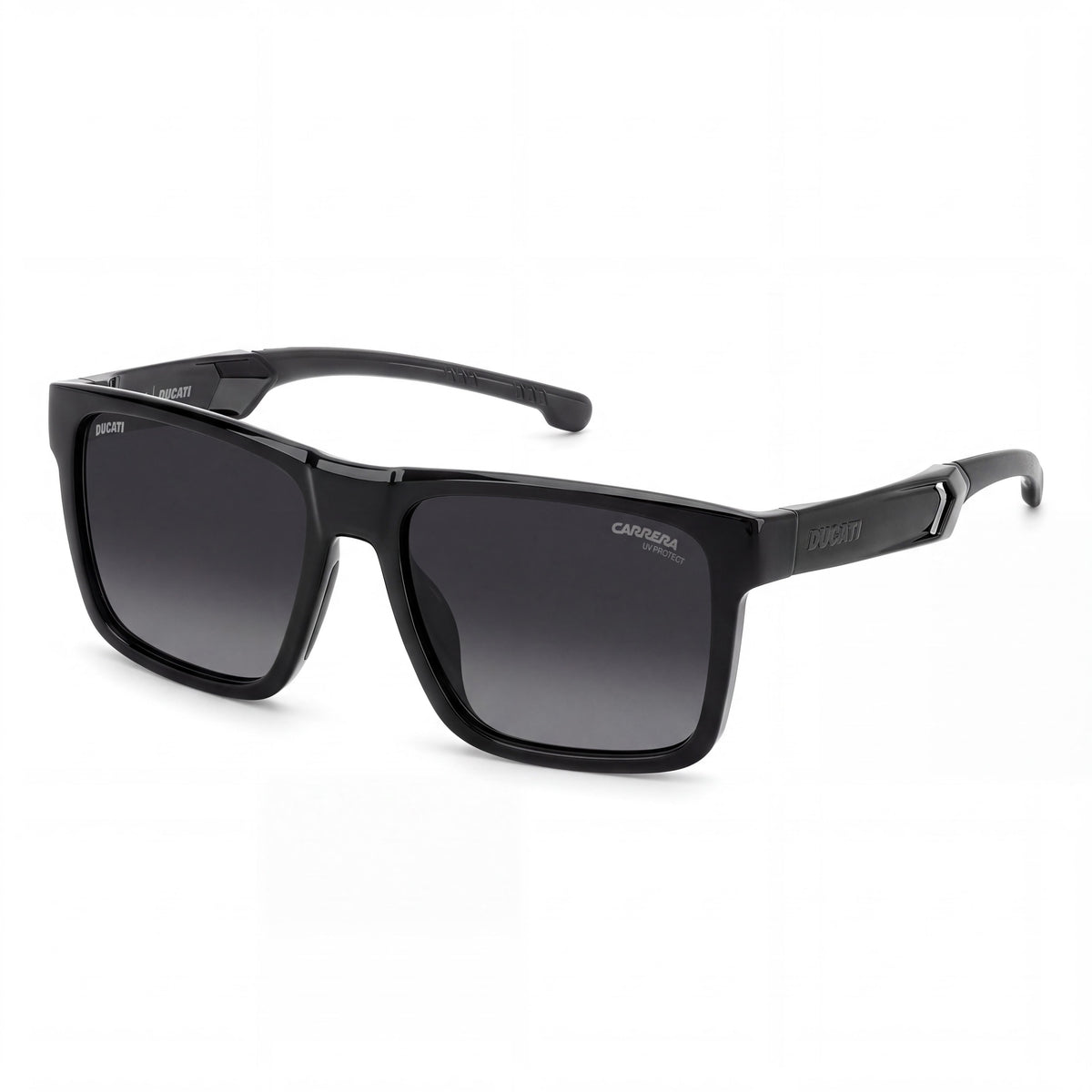 Carrera Ducati 021/s Women's Classic Plastic Black Shaded Frame Matte Black Lens Sunglasses 55mm, Photo 1