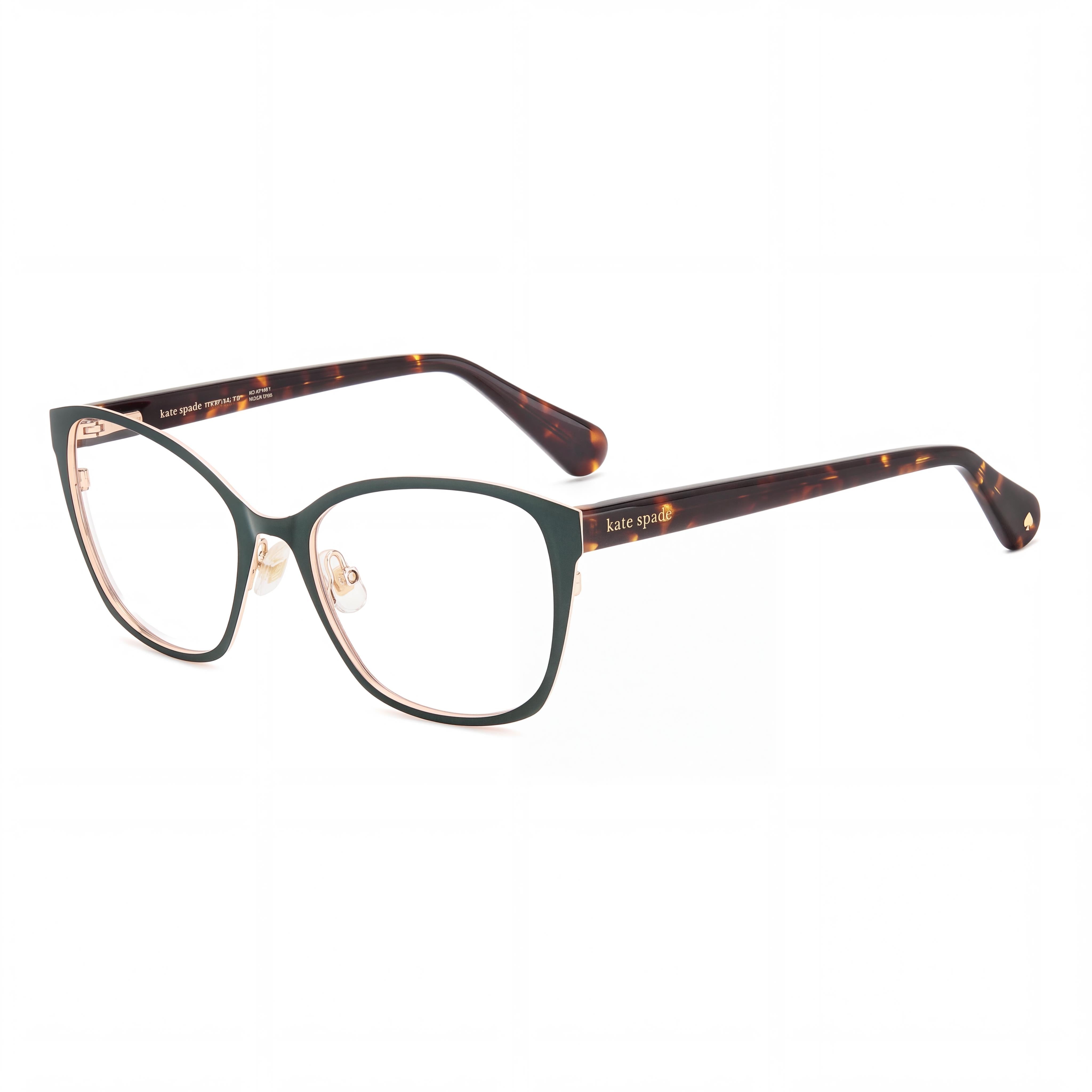 Gafas kate spade new york clásicas para mujer con montura de acero inoxidable verde y lentes de policarbonato multicolor no polarizadas de 51 mm, Photo 1